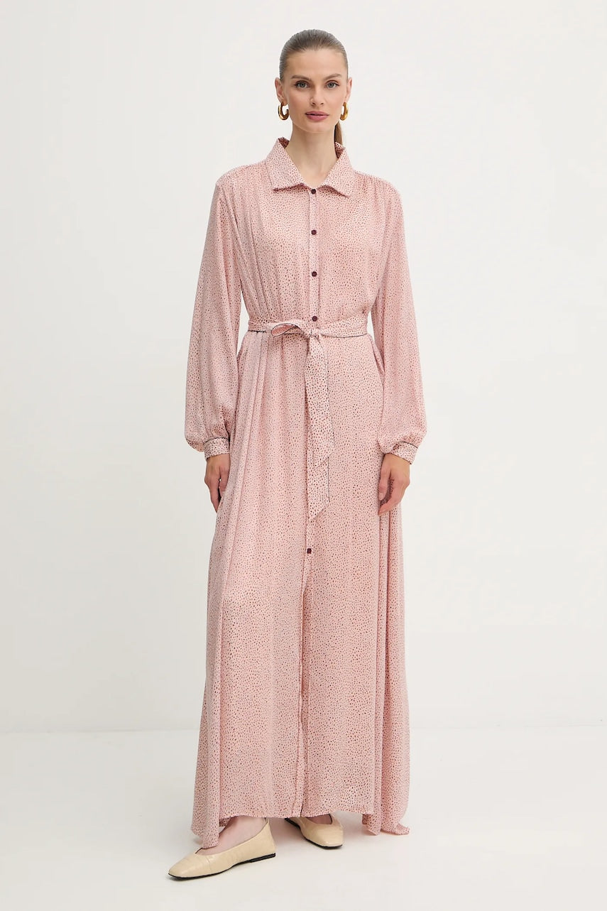 Haljina Forte Forte boja: ružičasta, maxi, ravna, 14122.my.dress