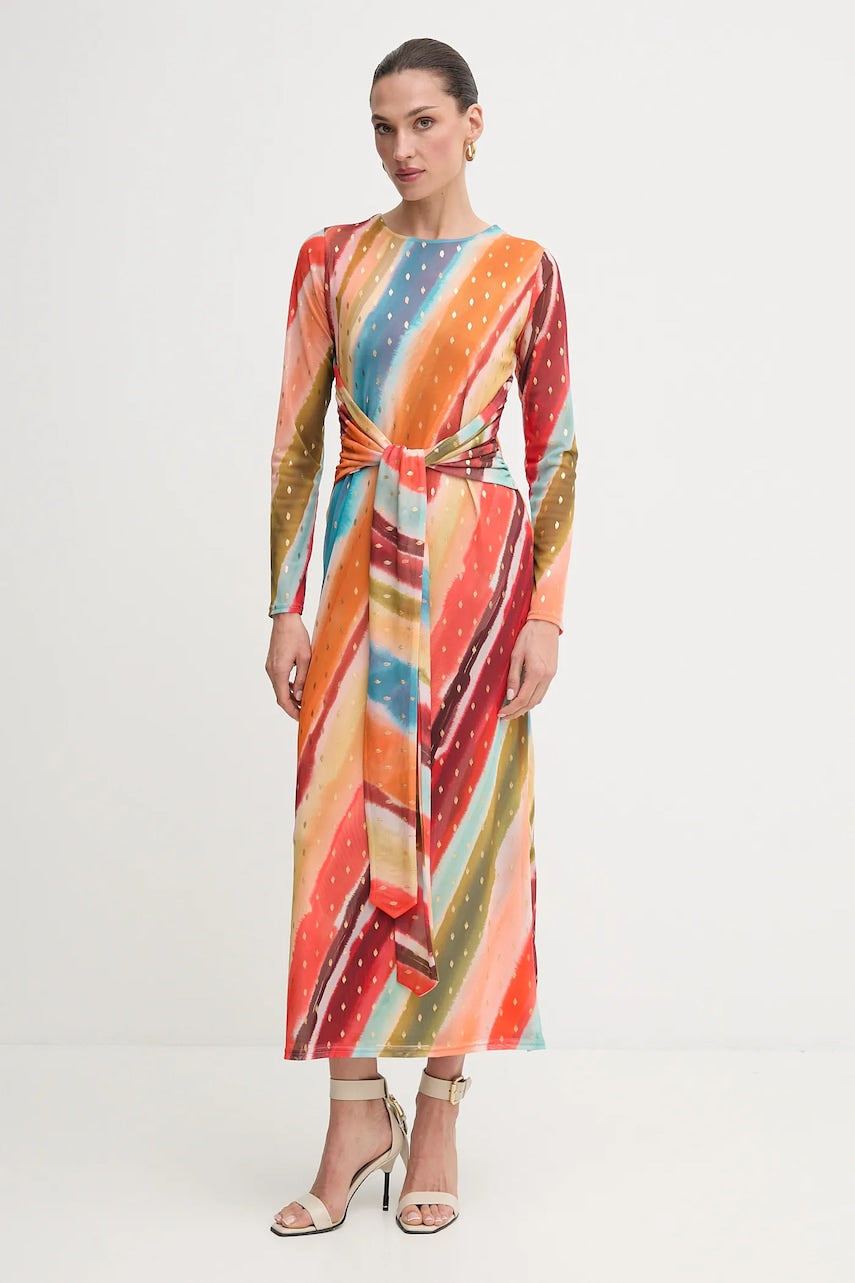 Haljina Never Fully Dressed boja: narančasta, midi, ravna, NFDDR2796