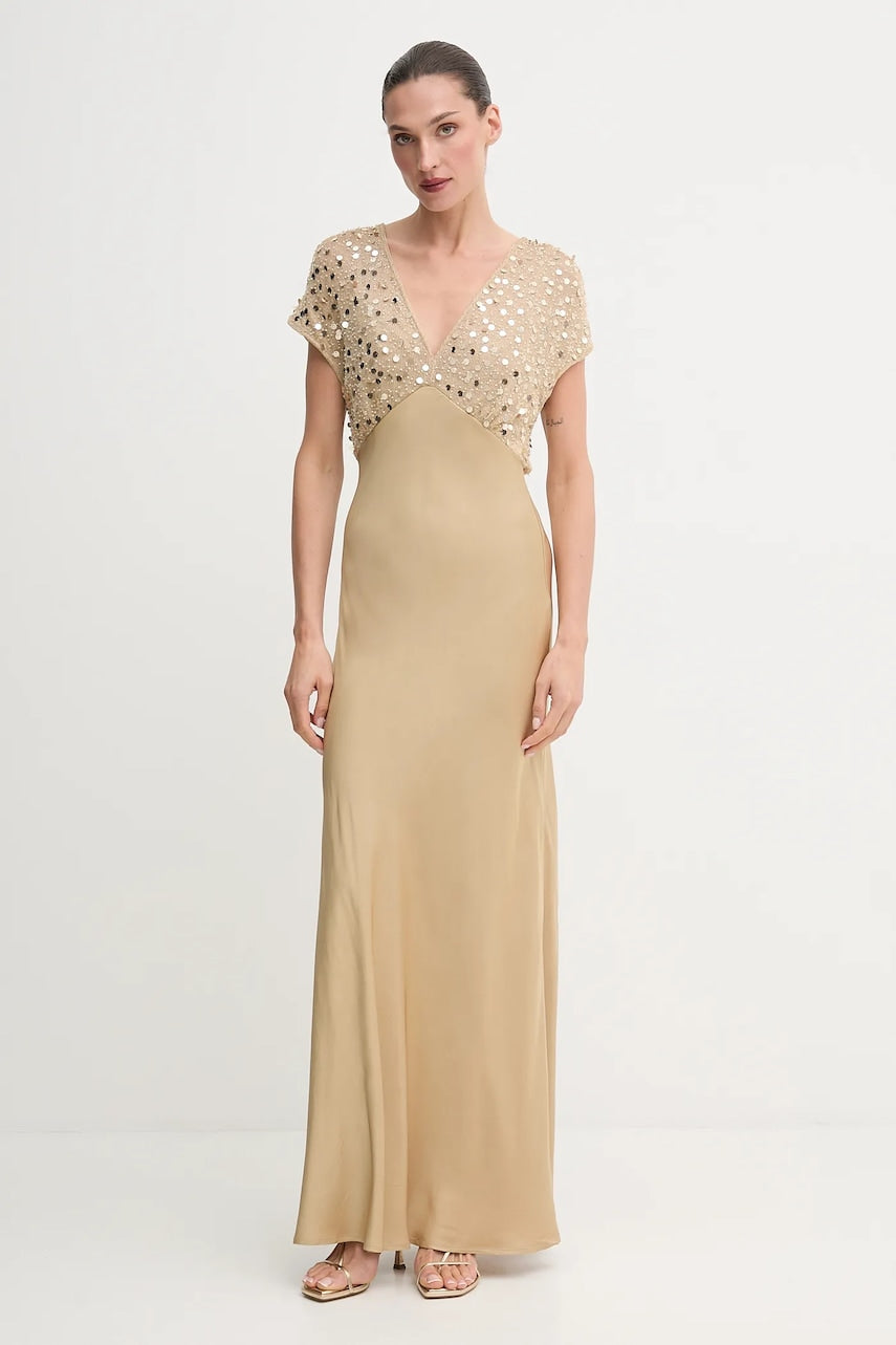 Obleka Never Fully Dressed zlata barva, NFDDR2230