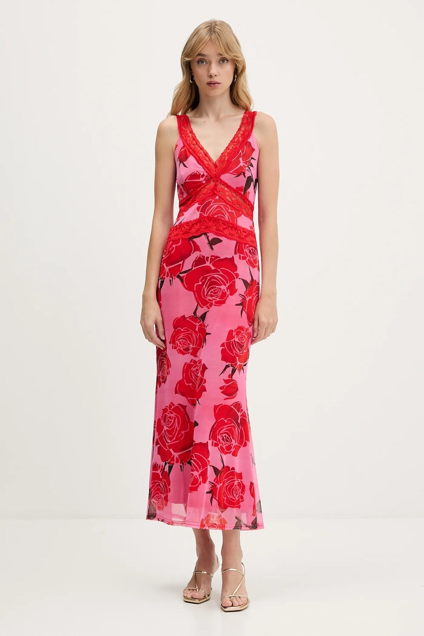 Obleka Never Fully Dressed roza barva, NFDDR2964