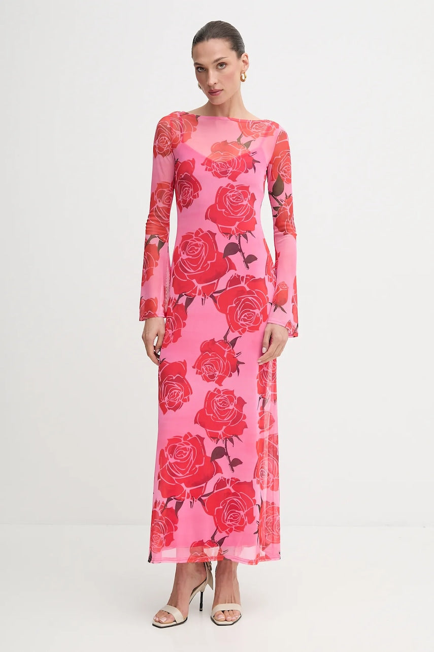 Haljina Never Fully Dressed boja: ružičasta, maxi, uski kroj, NFDDR2830