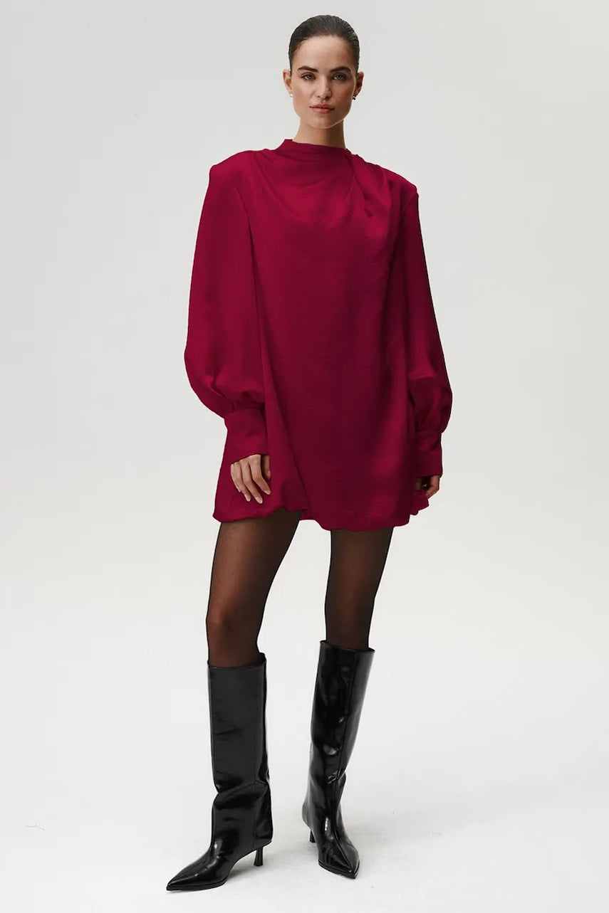 Obleka Undress Code bordo barva, 1079