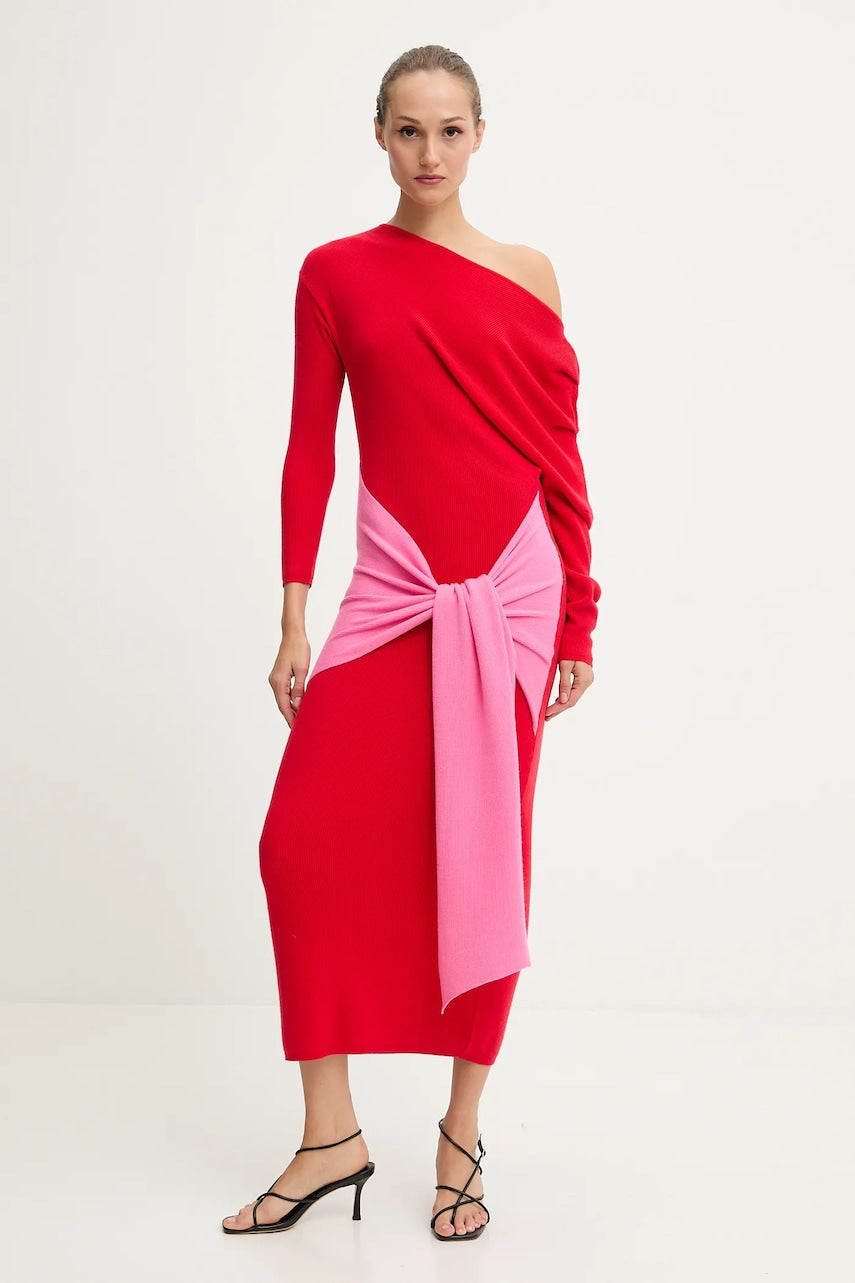 Obleka Never Fully Dressed rdeča barva, NFDKN737