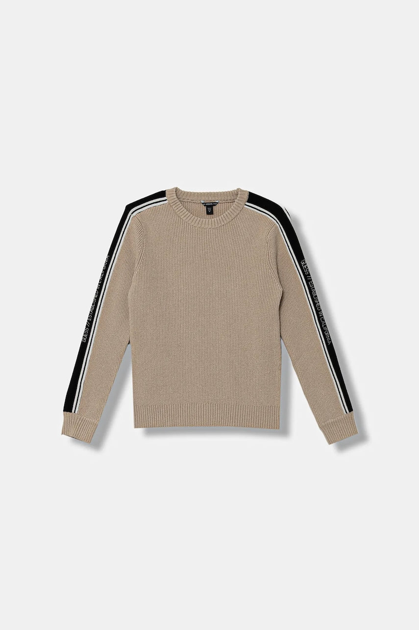 Dječji džemper Guess boja: bež, tople, L5BR06 Z3FU0