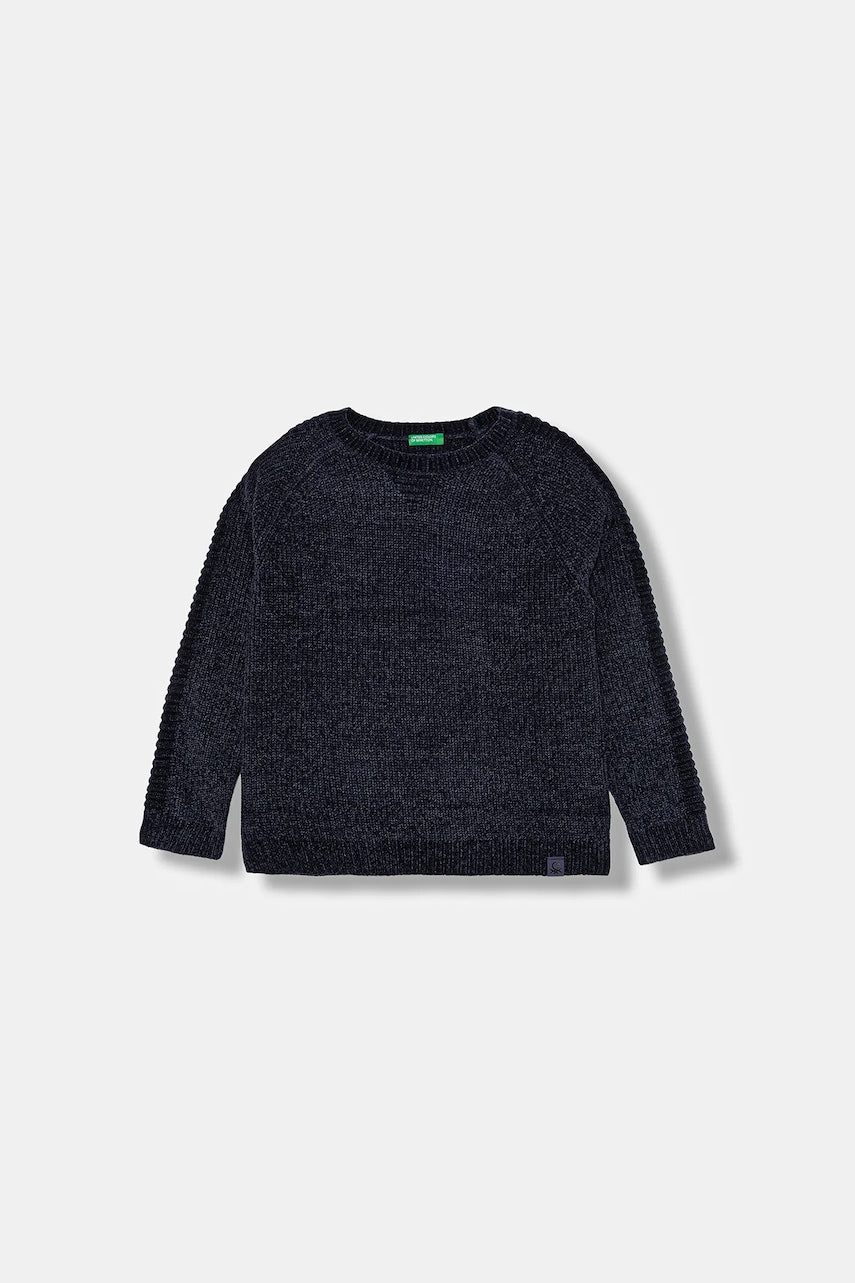 Dječji džemper United Colors of Benetton boja: tamno plava, tople, 16CLC108T