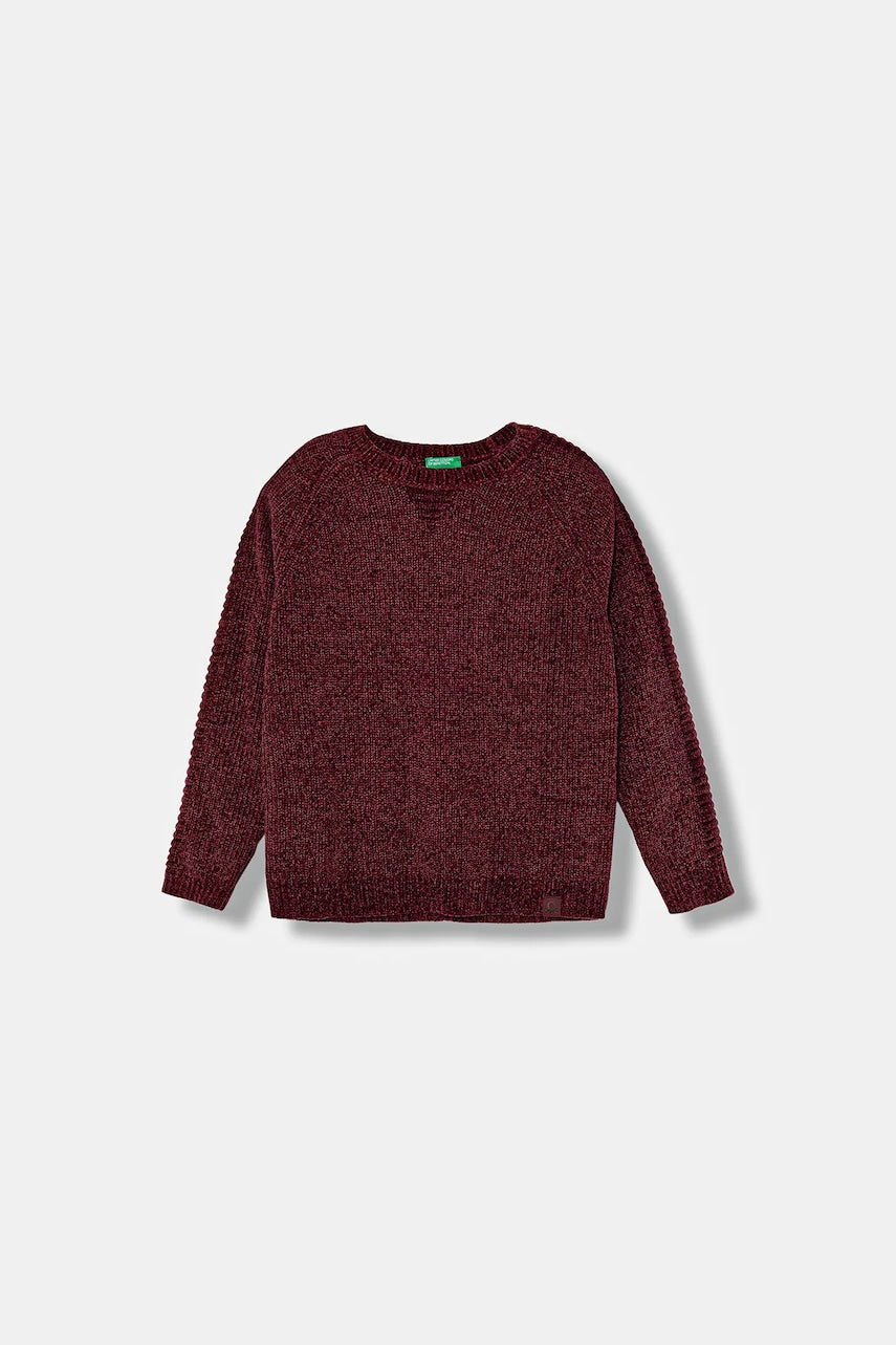 Dječji džemper United Colors of Benetton boja: bordo, tople, 16CLC108T