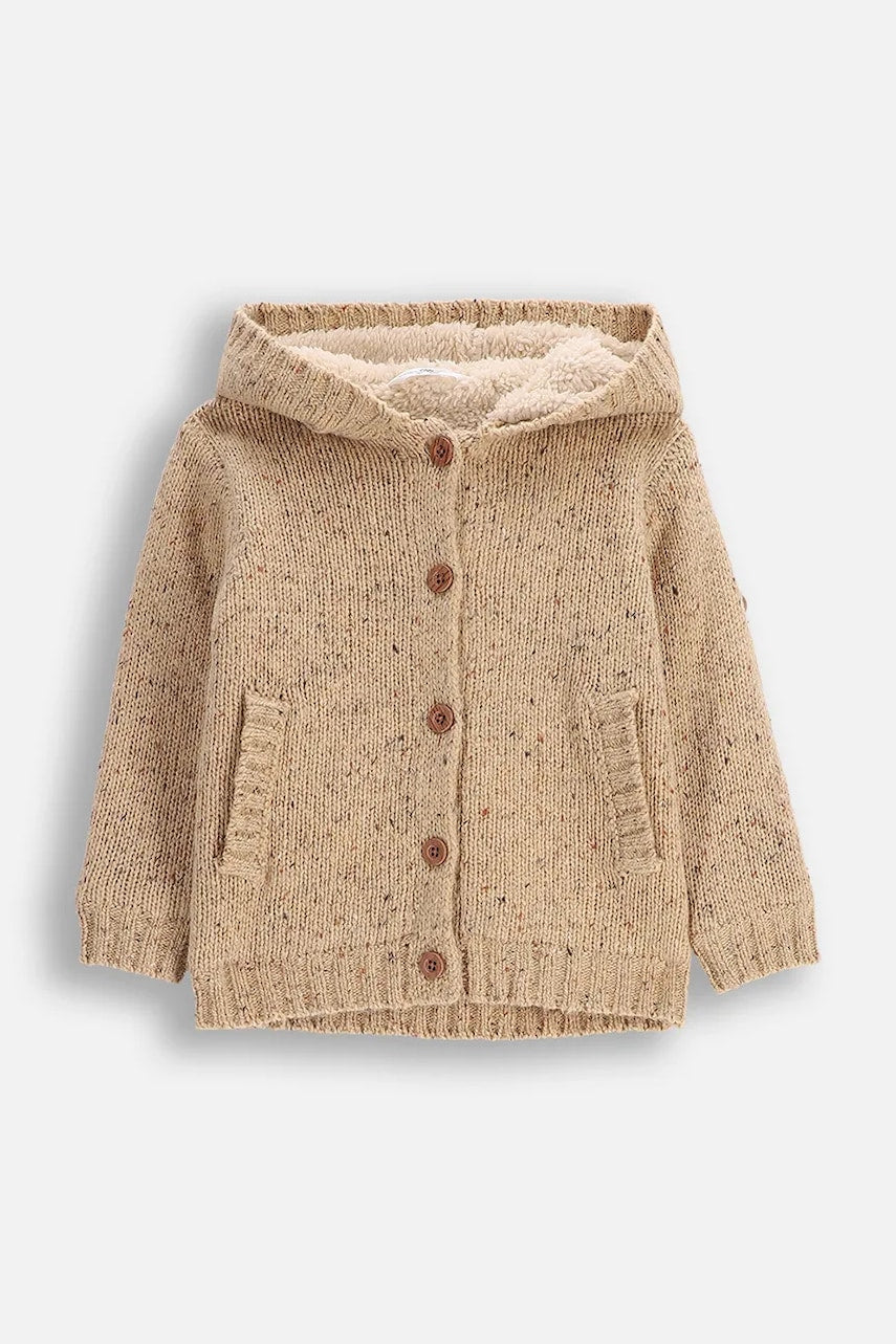 Kardigan za bebe Coccodrillo boja: bež, tople, FOREST FRIENDS BOY NEWBORN