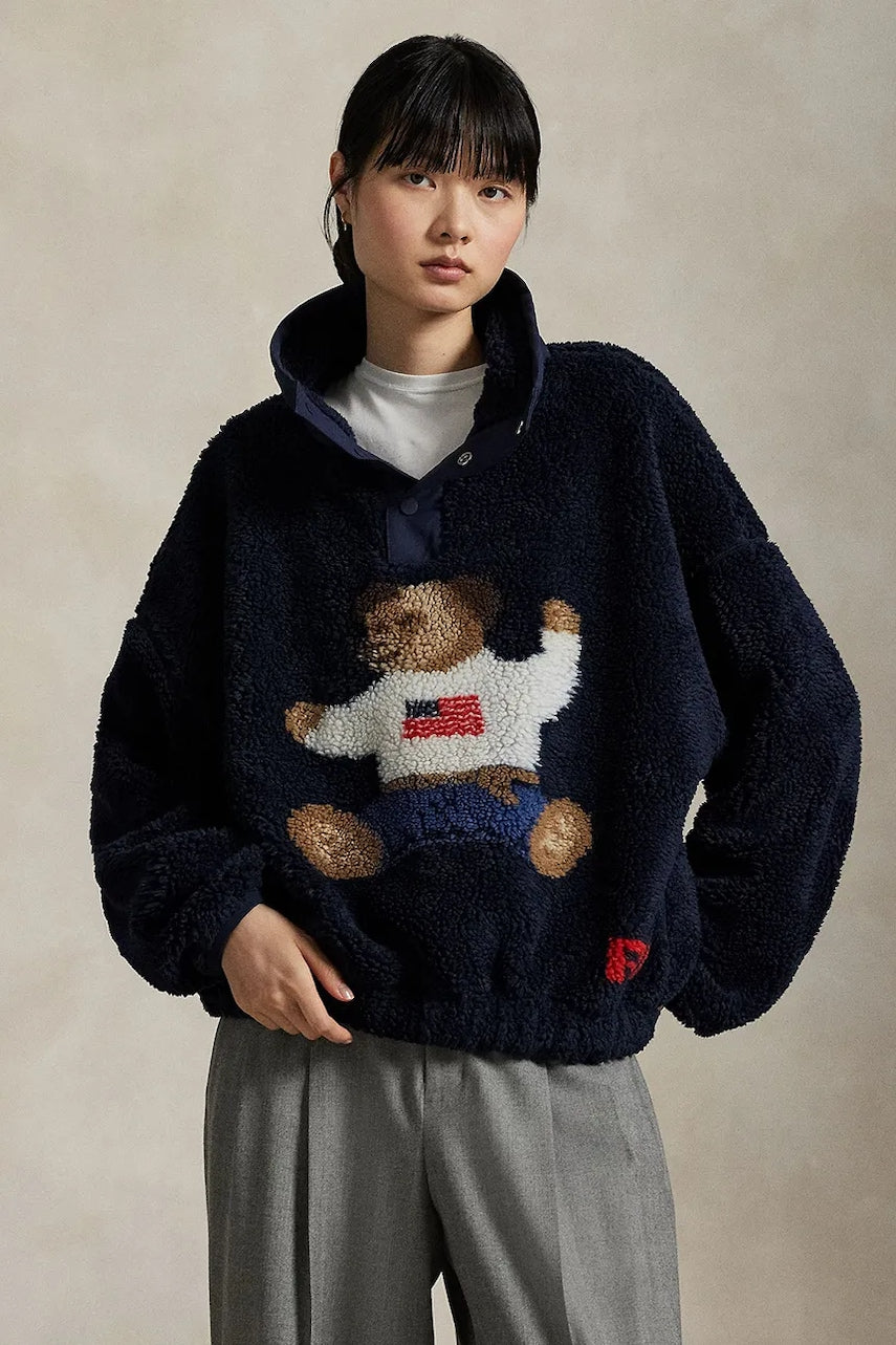 Pulover Polo Ralph Lauren boja: tamno plava, tople, 211971768