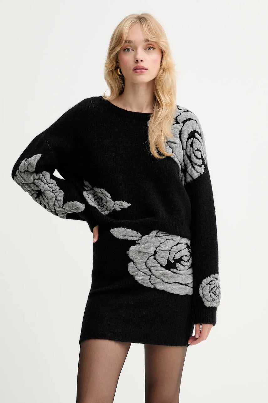 Pulover s dodatkom vune Gestuz boja: crna, tople, 10910594