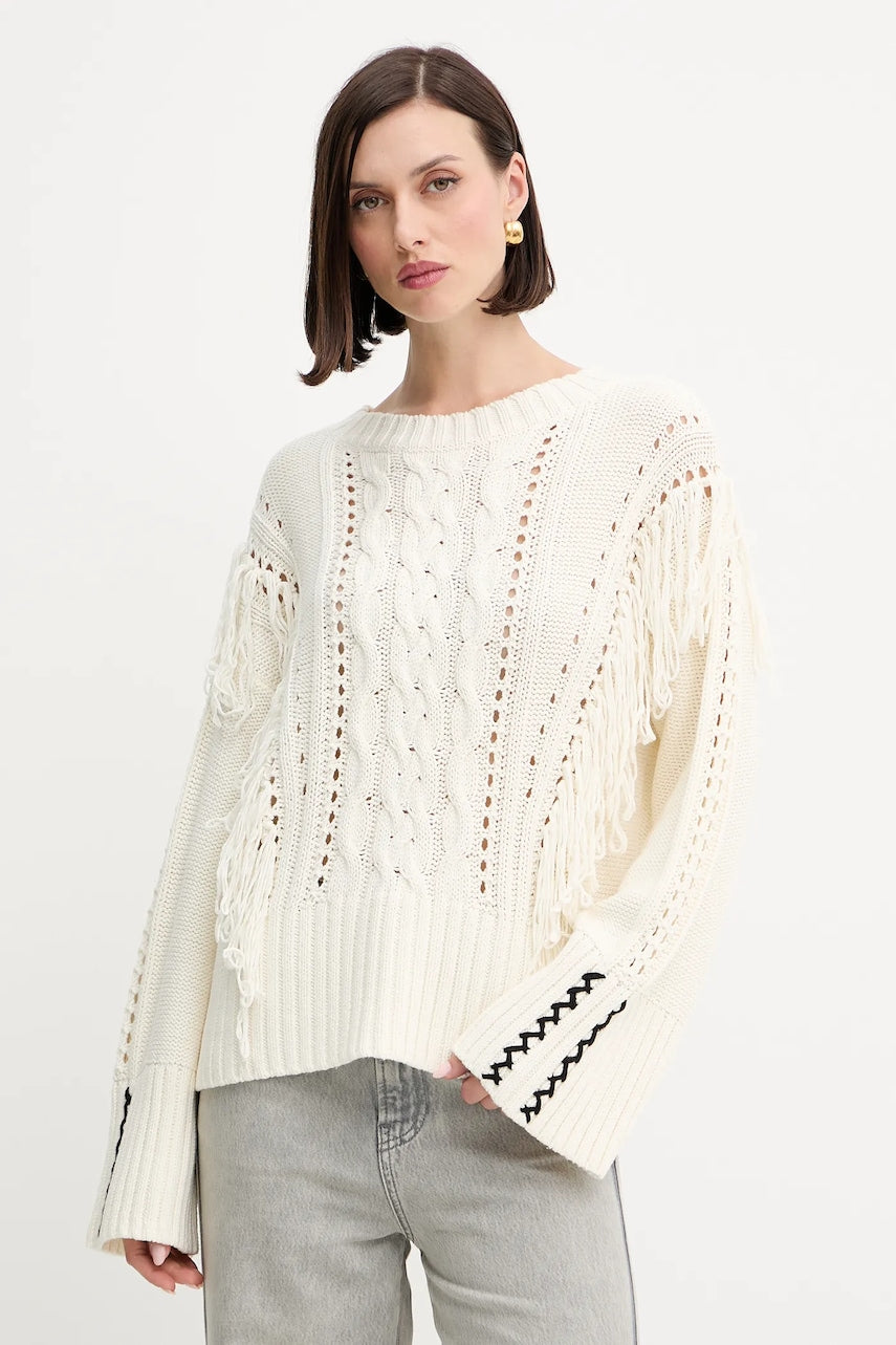 Pulover BOSS Orange boja: bež, tople, 50543949