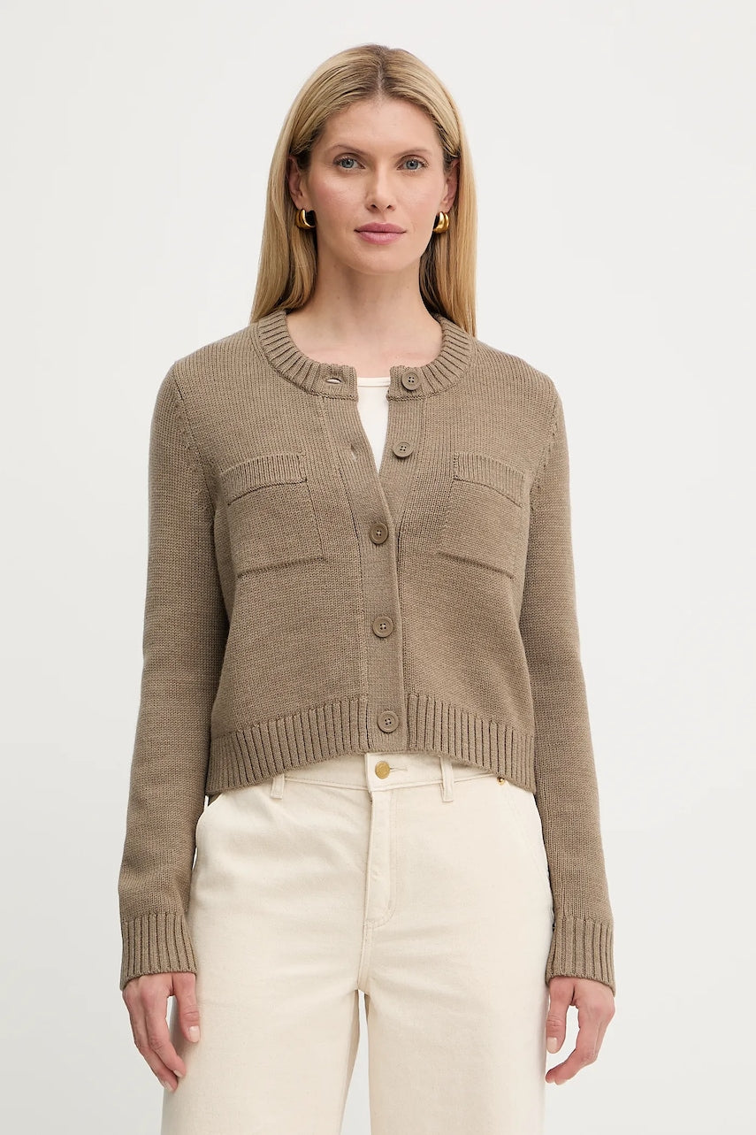 Vuneni kardigan MICHAEL Michael Kors boja: bež, tople, MT561BDF2G