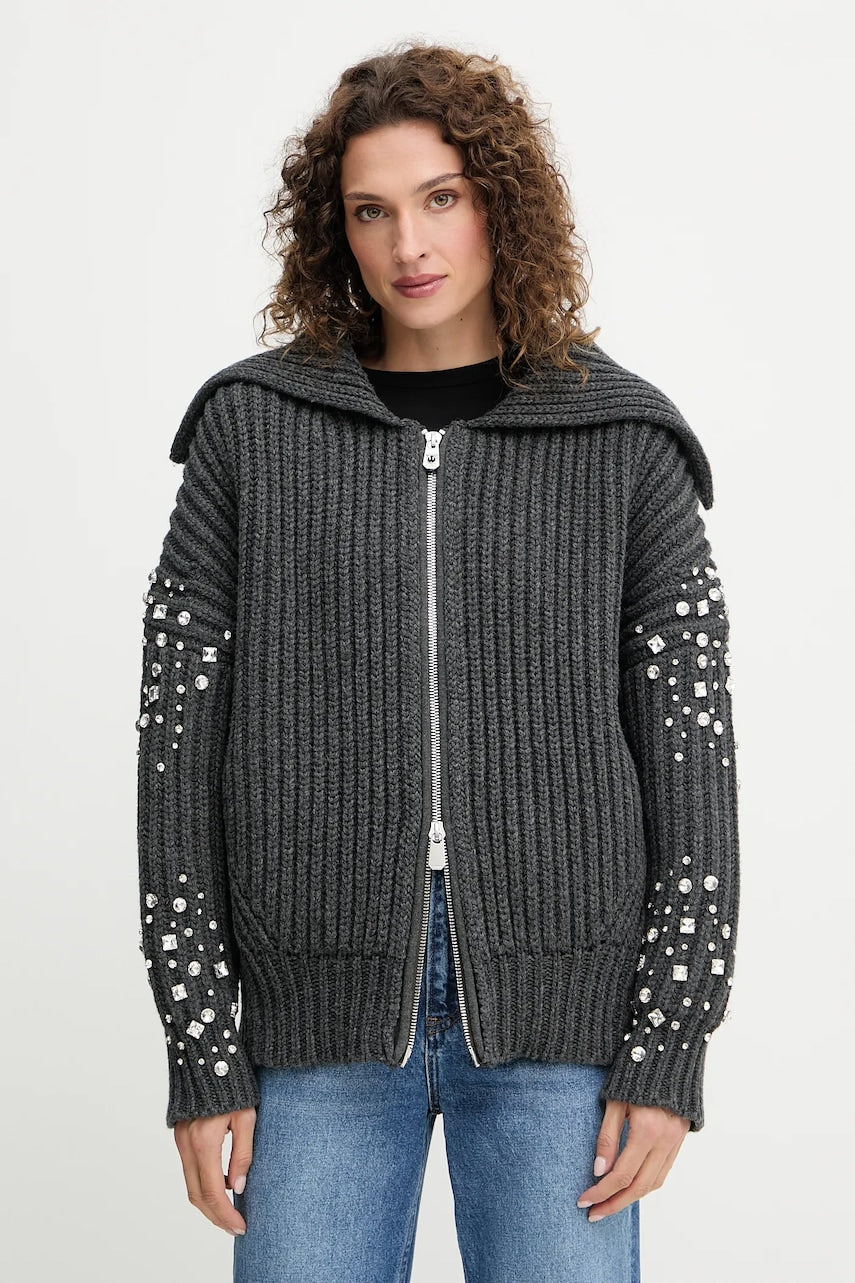 Vuneni kardigan Pinko boja: siva, tople, 105638 A2TR