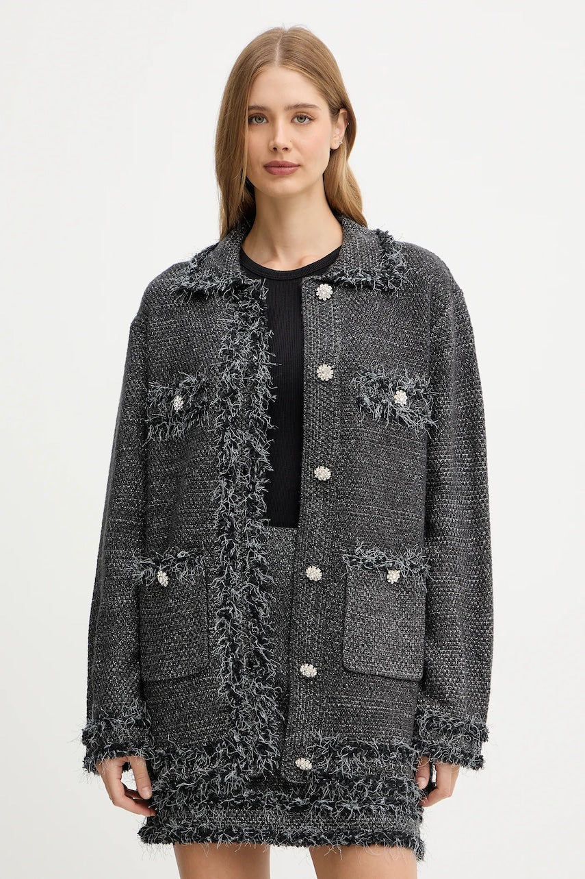 Kardigan Blugirl Blumarine boja: crna, tople, RF5228.MA950