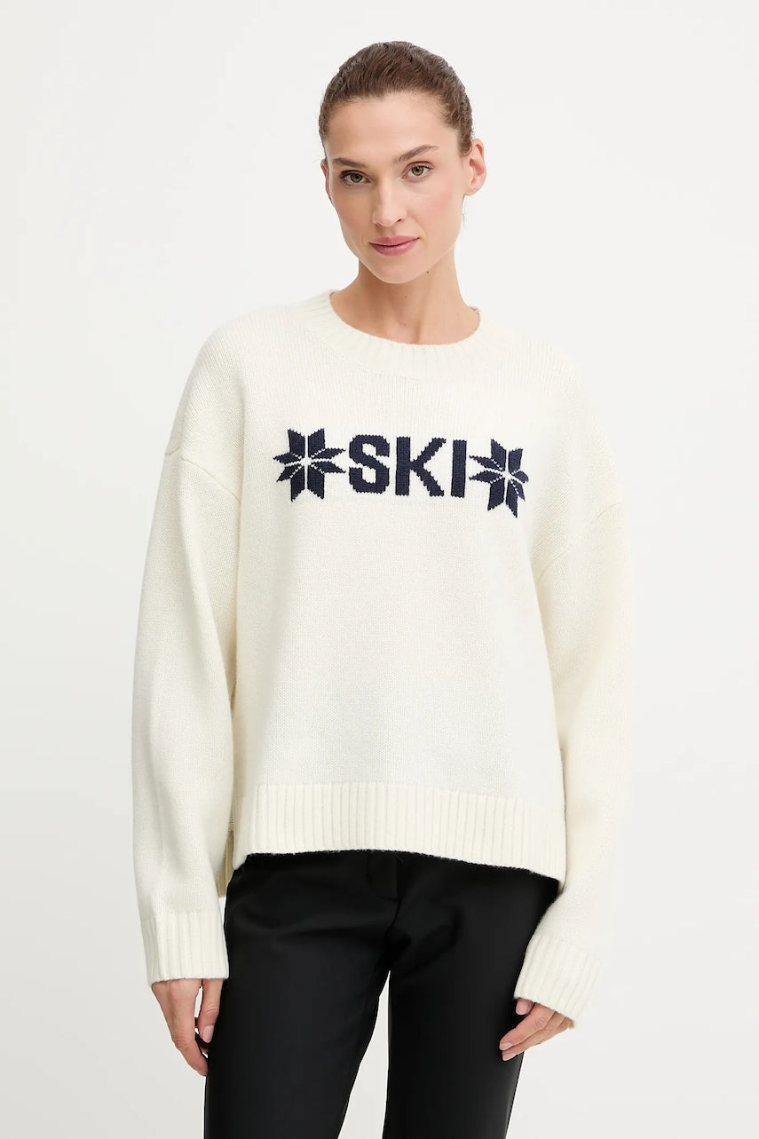 Pulover s dodatkom vune Helly Hansen BLISS boja: bež, tople, 54604