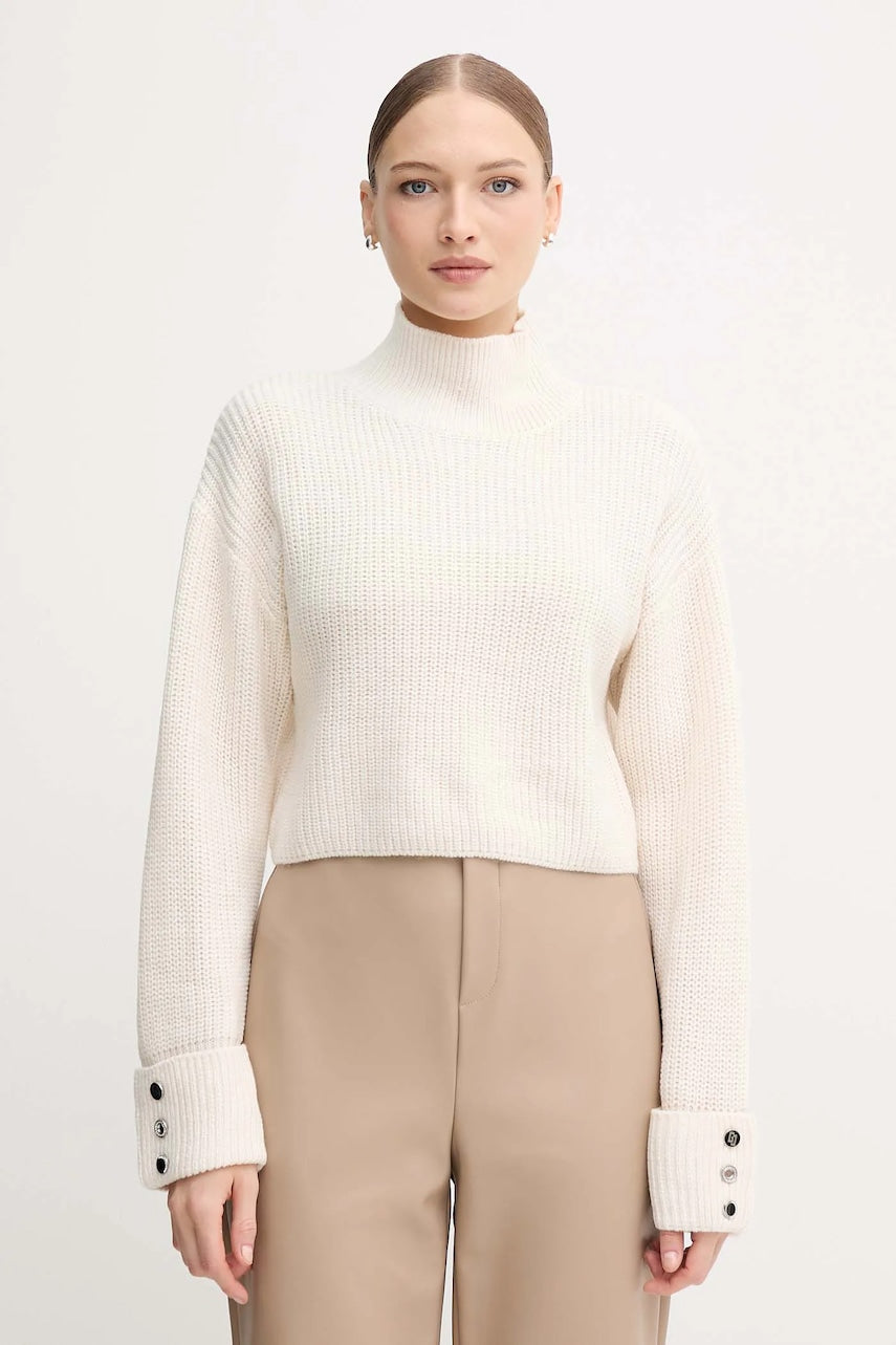 Pulover Gaudi boja: bež, tople, s dolčevitom, 521BD53033