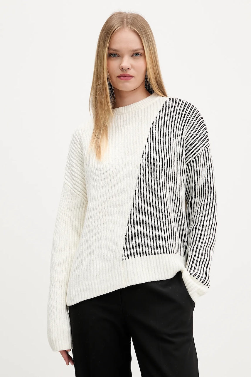 Pulover Desigual NOME boja: bež, tople, 25WWJF26