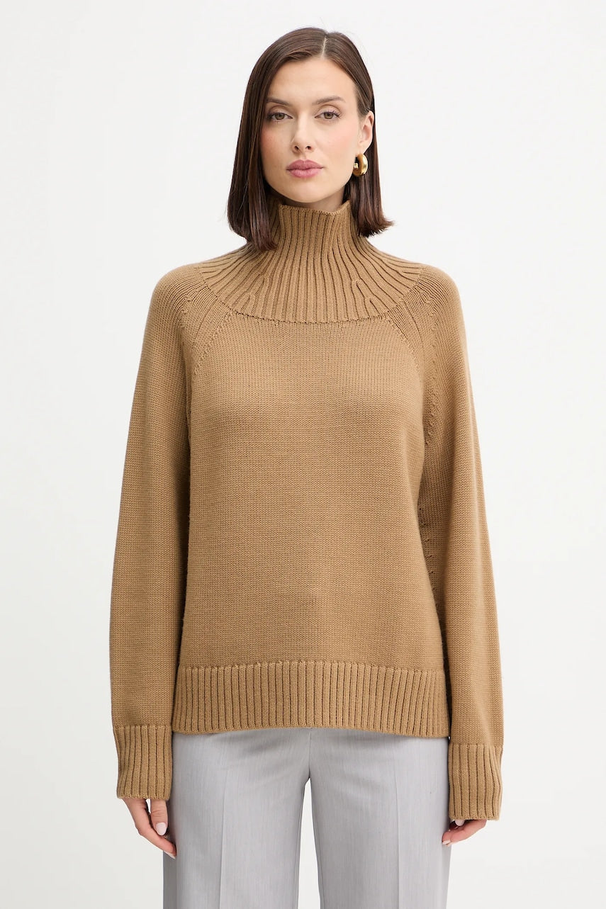 Vuneni pulover MICHAEL Michael Kors boja: zelena, tople, s dolčevitom, MF561CGF2G