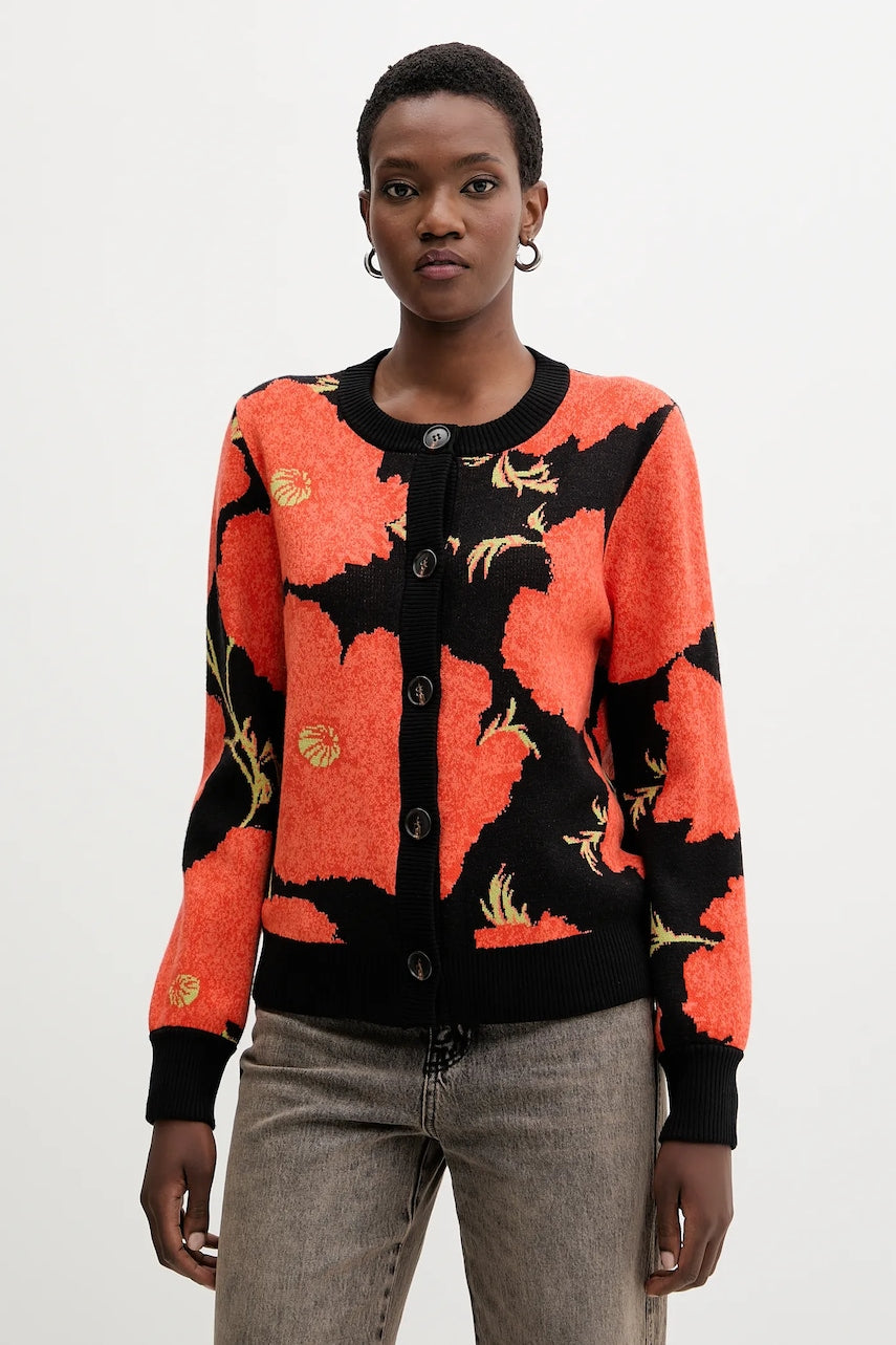 Kardigan Never Fully Dressed boja: crna, lagane, NFDSKN672