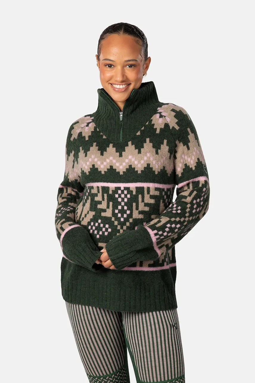 Pulover Kari Traa AMELIA boja: zelena, tople, 623605