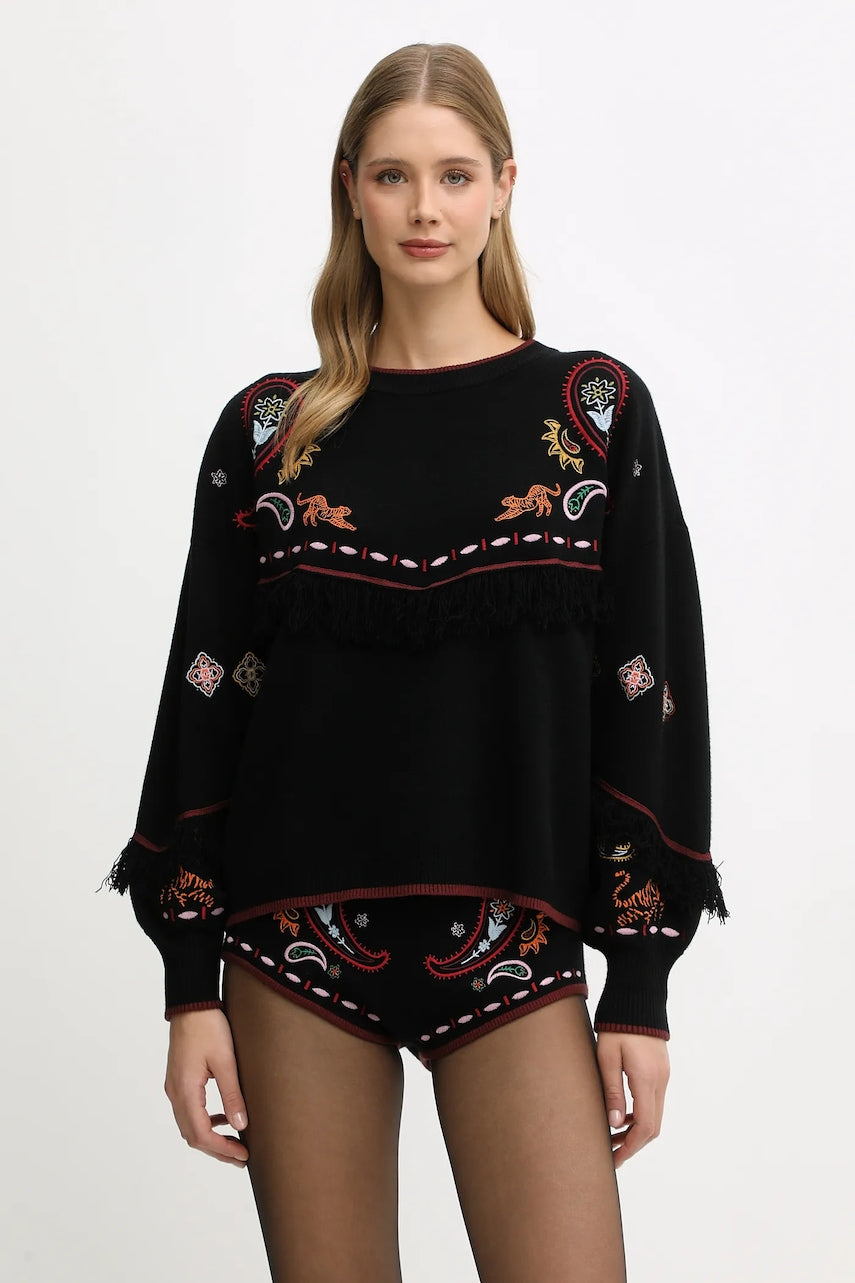 Pulover Never Fully Dressed boja: crna, NFDKN731