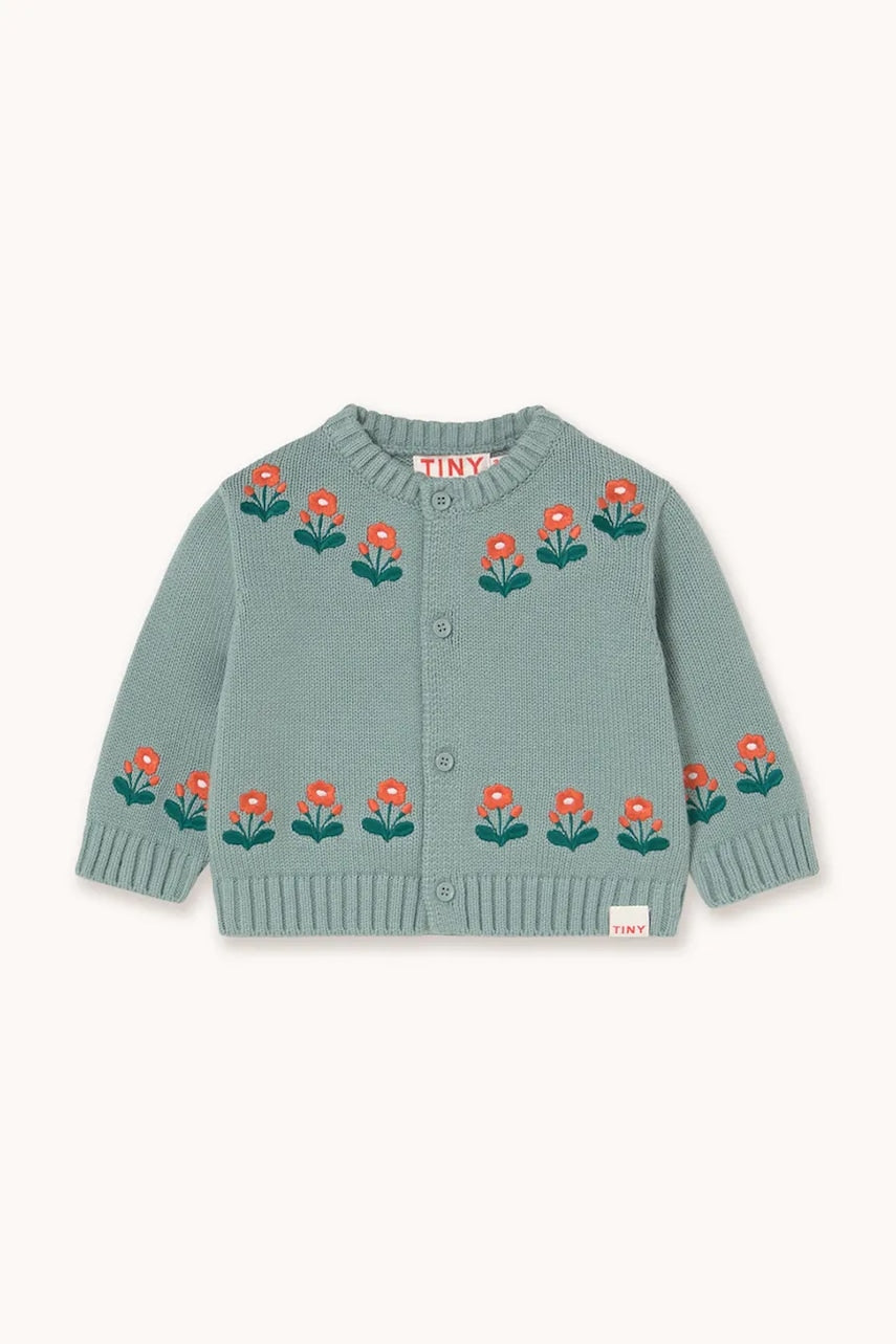 Jopica za dojenčka Tinycottons FLOWERS BABY CARDIGAN AW25-103