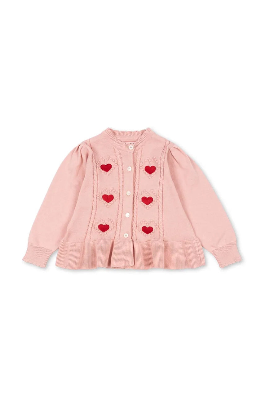 Dječji pamučni kardigan Konges Sløjd SOLEIL CARDIGAN GOTS boja: ružičasta, KS103980