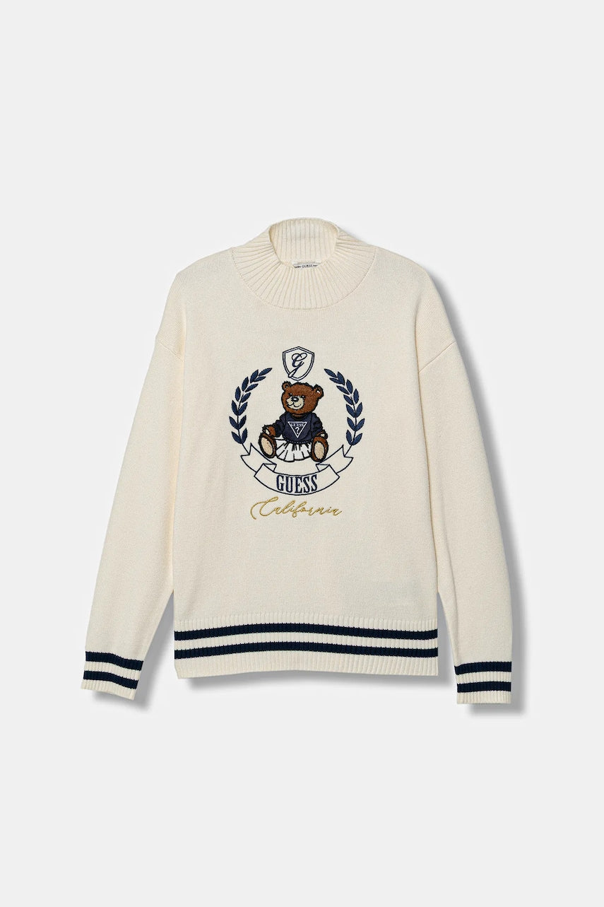 Dječji džemper Guess boja: bež, tople, J5BR11 Z3GS0