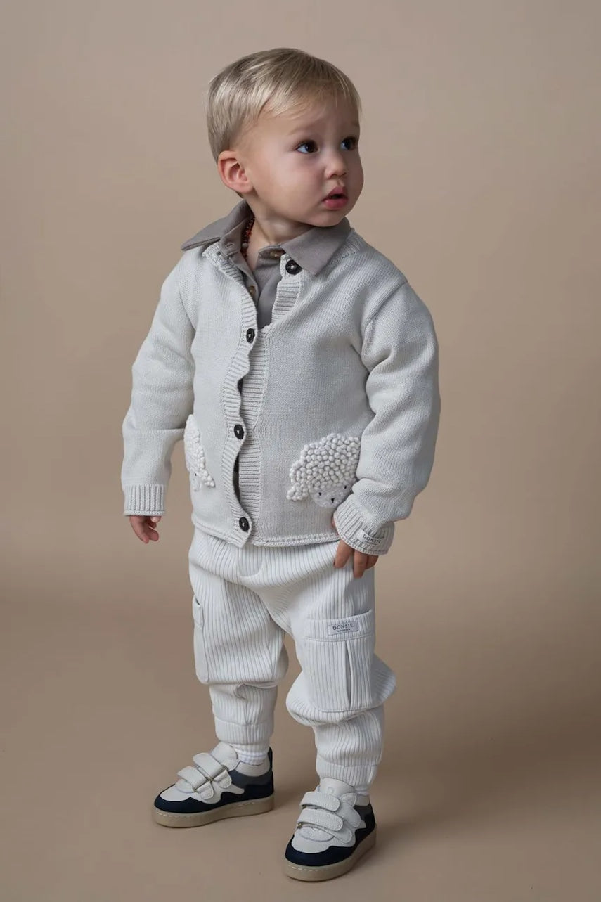 Pamučni kardigan za bebe Donsje Dieck Cardigan Lammies boja: bež, lagane, 3039801