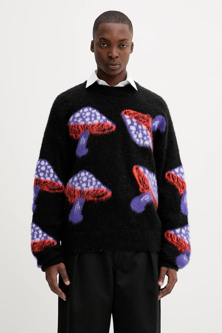 Džemper s dodatkom mohera MSGM boja: crna, tople, 3940MM200.257599