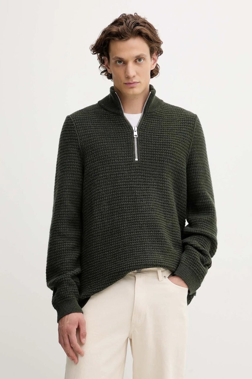 Pulover s dodatkom vune Marc O'Polo boja: zelena, tople, 5000007327