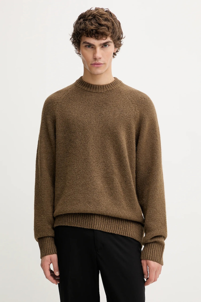 Pulover s dodatkom vune Les Deux Gilbert boja: smeđa, tople, 1000555