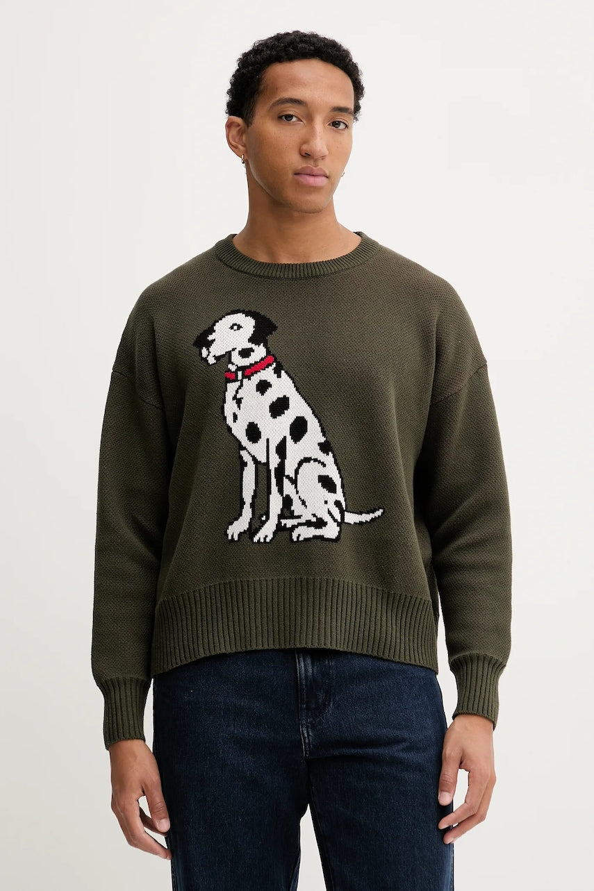 Pamučni pulover Kaotiko boja: zelena, tople, AR017-01-E002