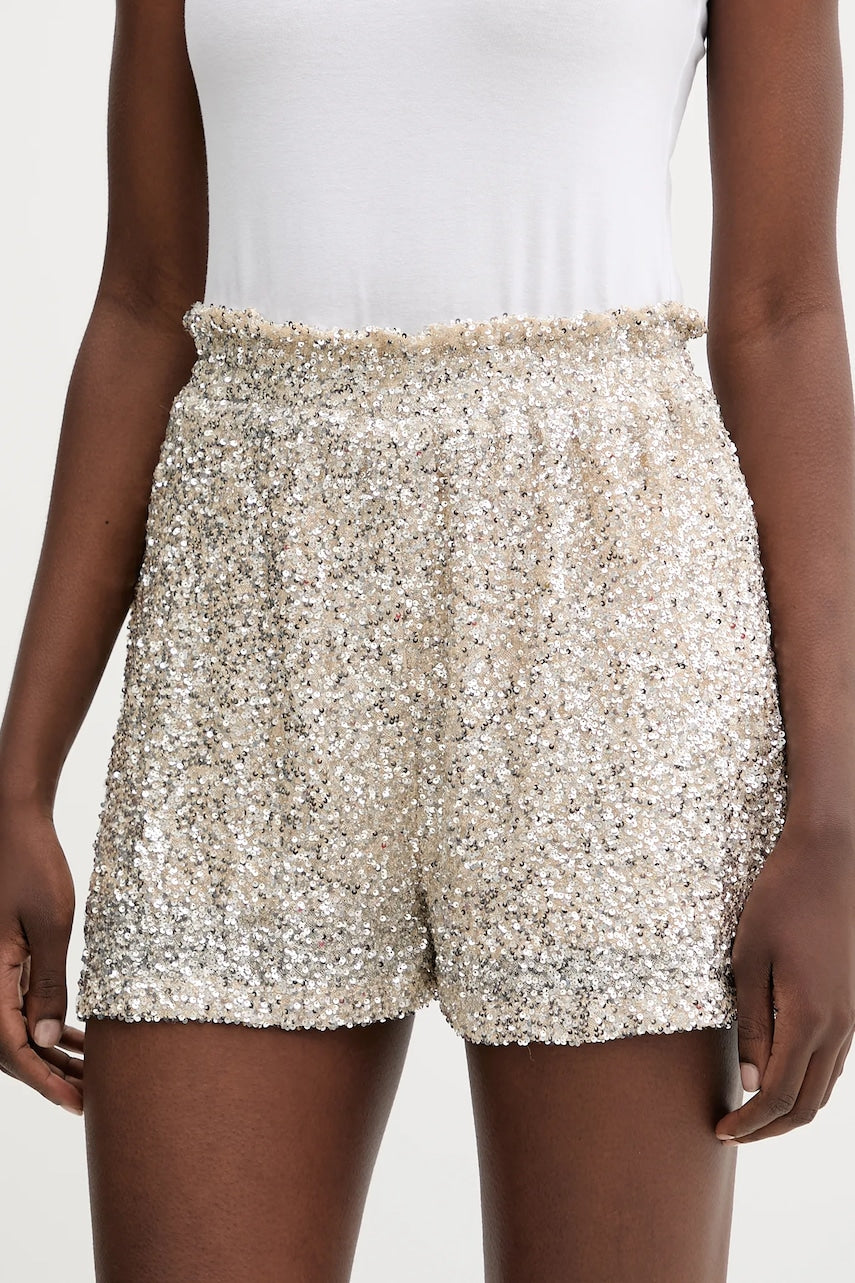 Kratke hlače Never Fully Dressed srebrna barva, NFDTR512