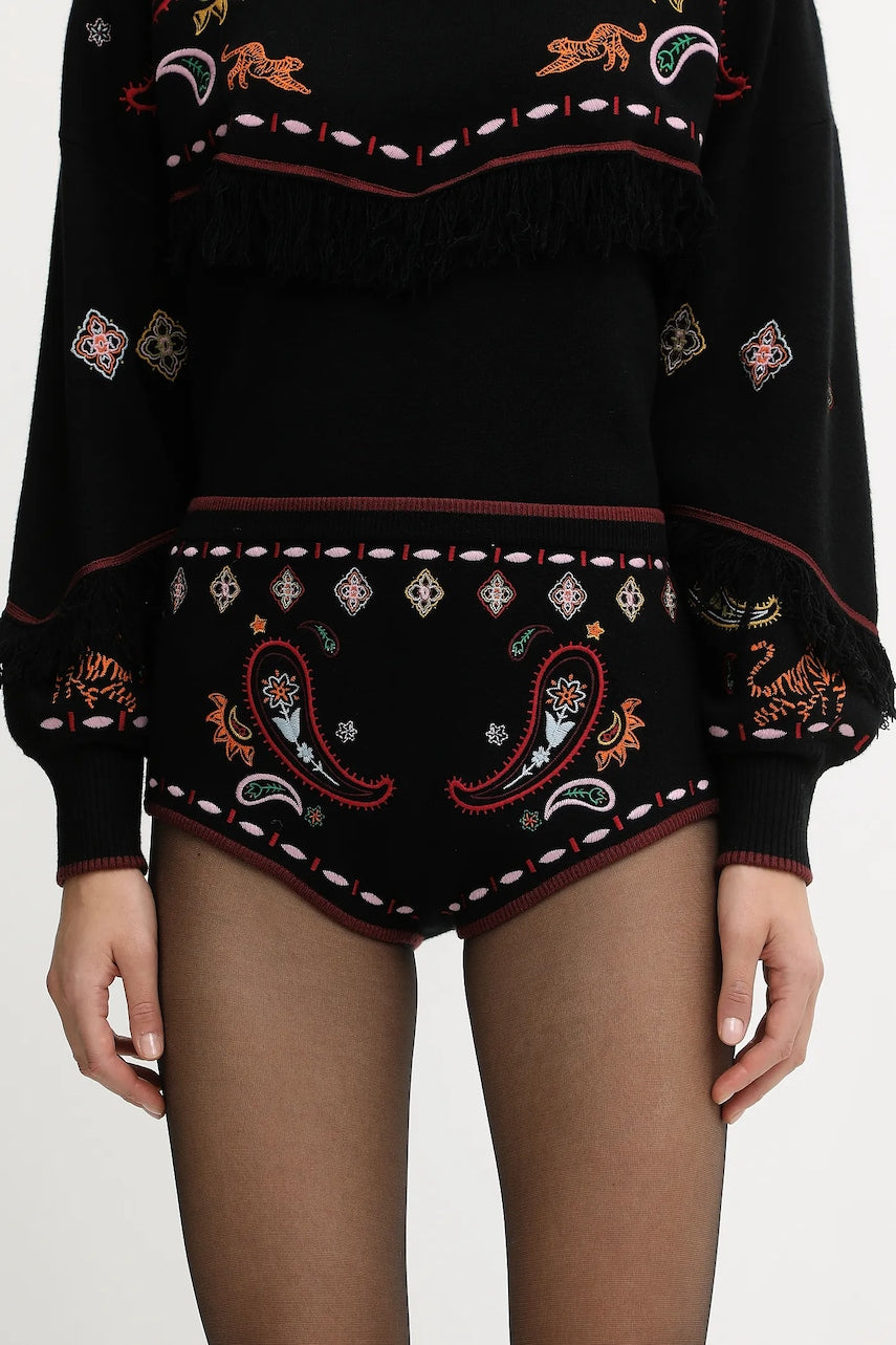 Kratke hlače Never Fully Dressed črna barva, NFDKN745