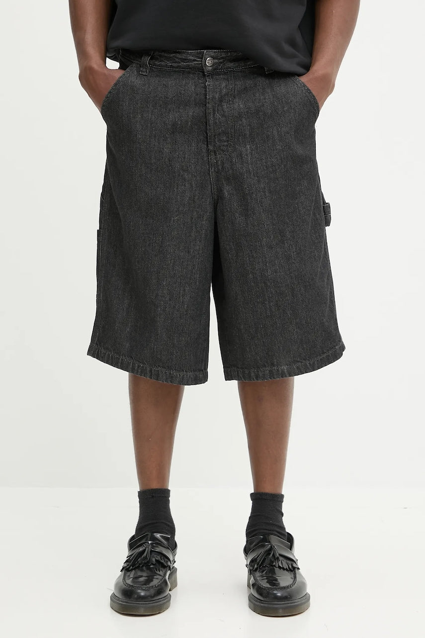 Jeans kratke hlače Diesel D-LIVERY-W-SHORT črna barva, A19270.09M65