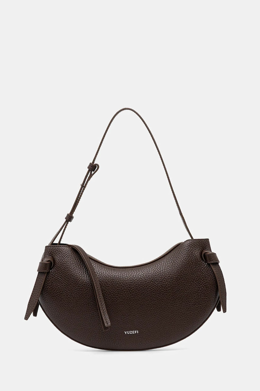 Usnjena torbica Yuzefi FORTUNE COOKIE rjava barva, YUZCO-HB-FC-L038