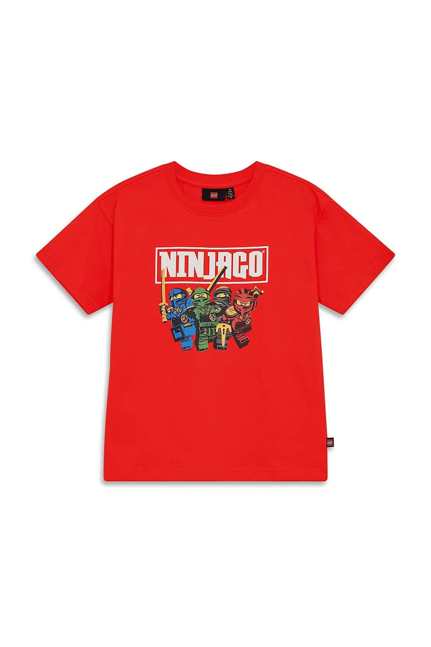 Dječja pamučna majica kratkih rukava Lego LWTAFFY 621 boja: crvena, s tiskom, 11011249