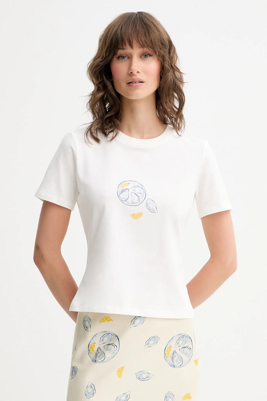 Kratka majica Never Fully Dressed Baby ženska, bela barva, NFDTO1776