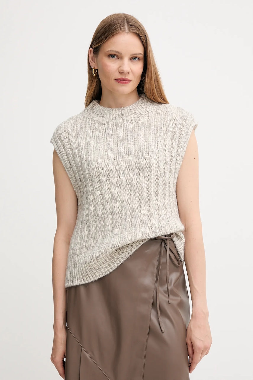 Vuneni prsluk Barbour ANASTASIA boja: bež, tople, LKN1664