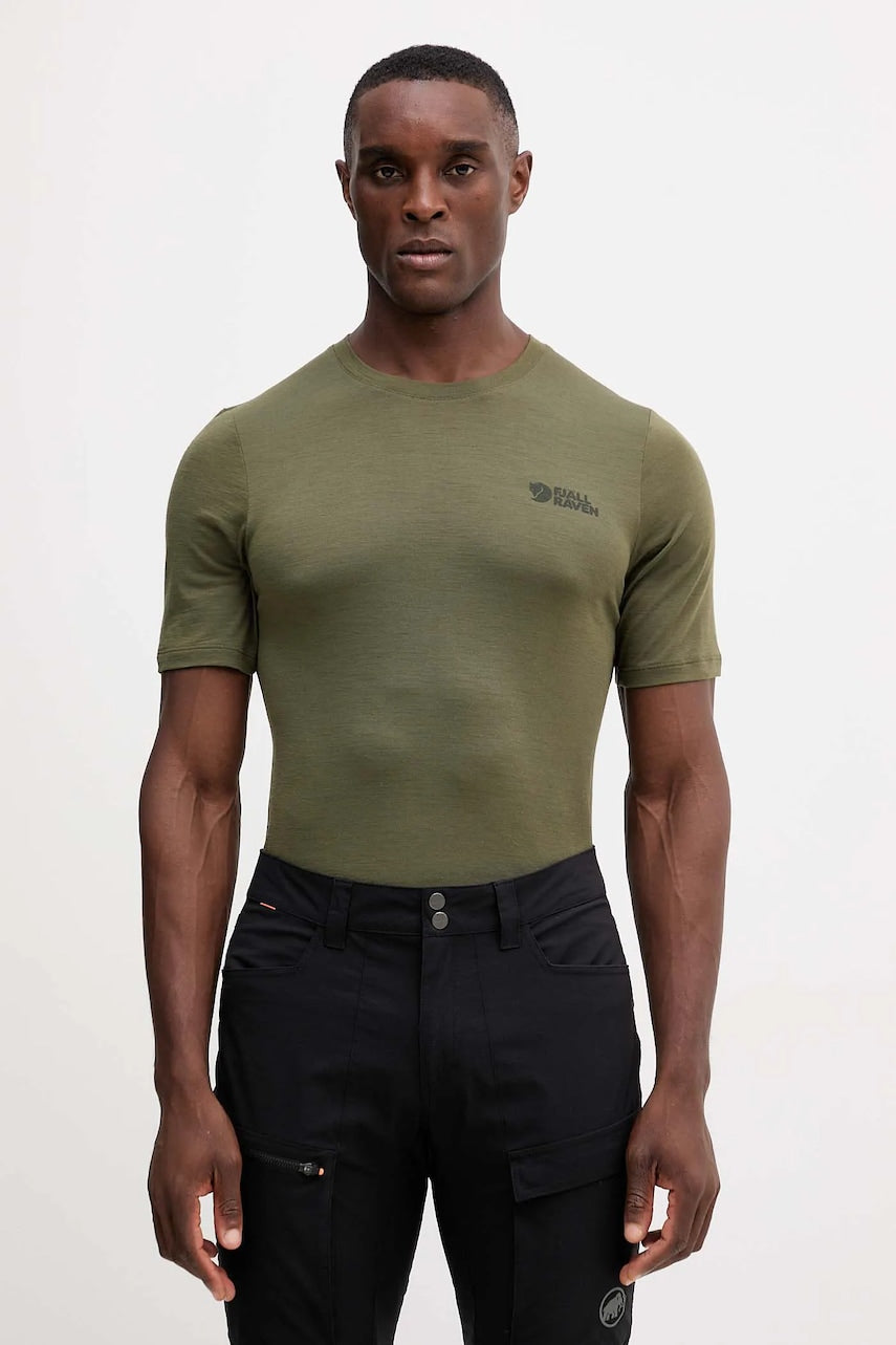 Sportska majica kratkih rukava Fjallraven Abisko boja: zelena, bez uzorka, F86977-625