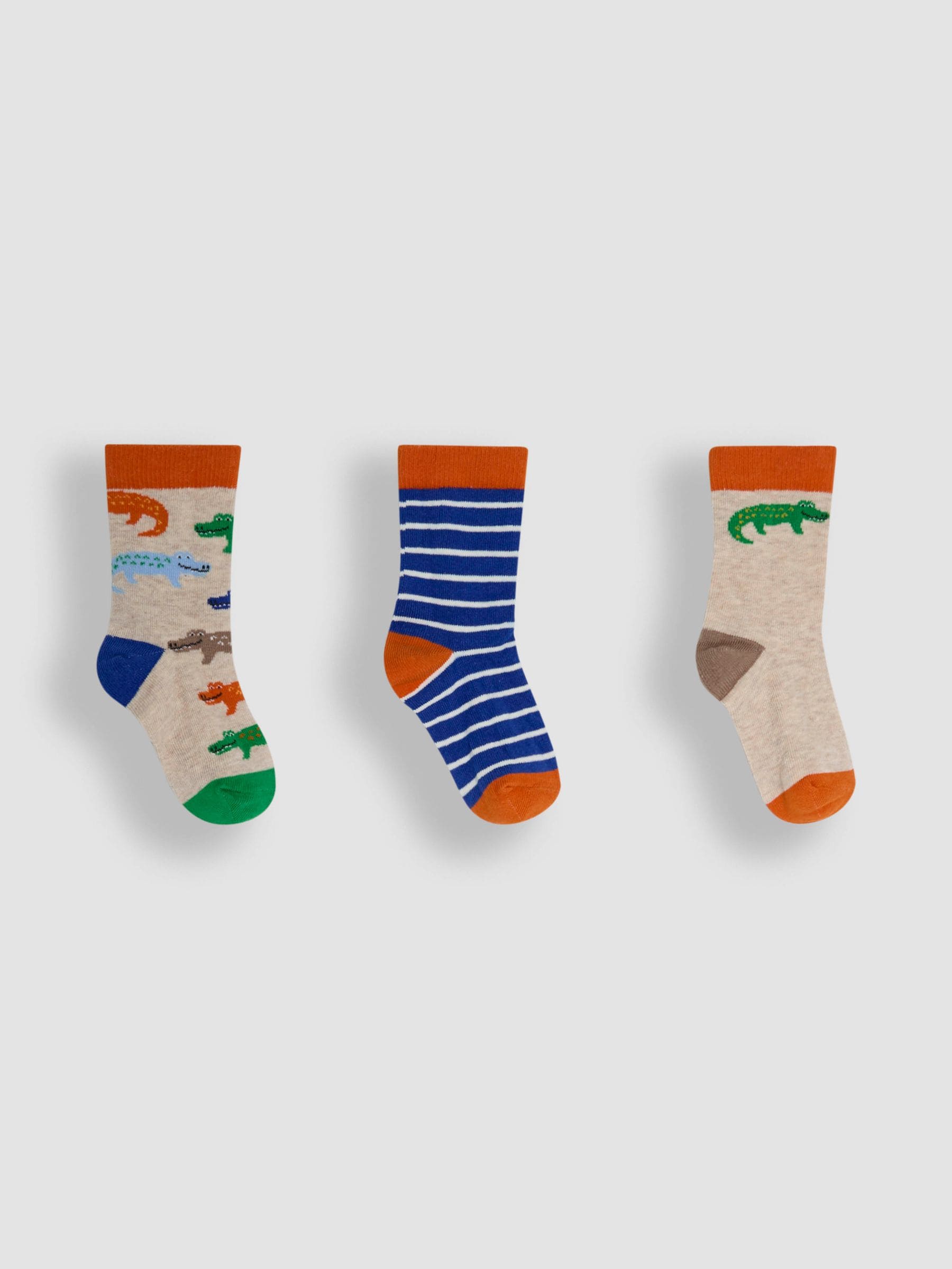 Navy 3-Pack Printed Socks 2-4 Yrs