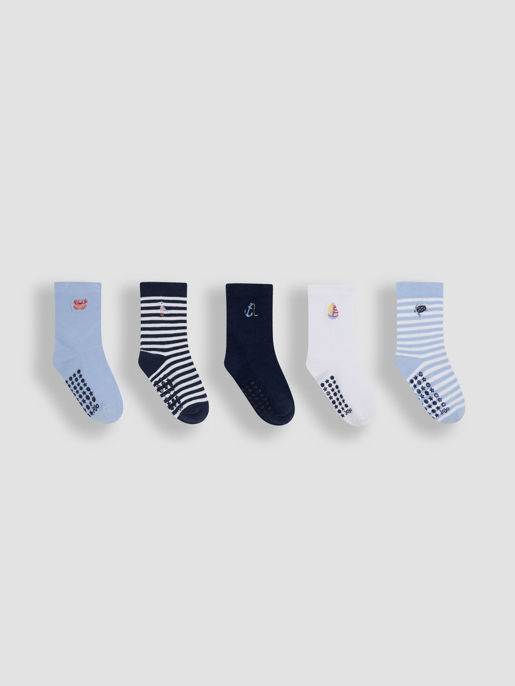 Blue 5-Pack Socks 6-12 Mths