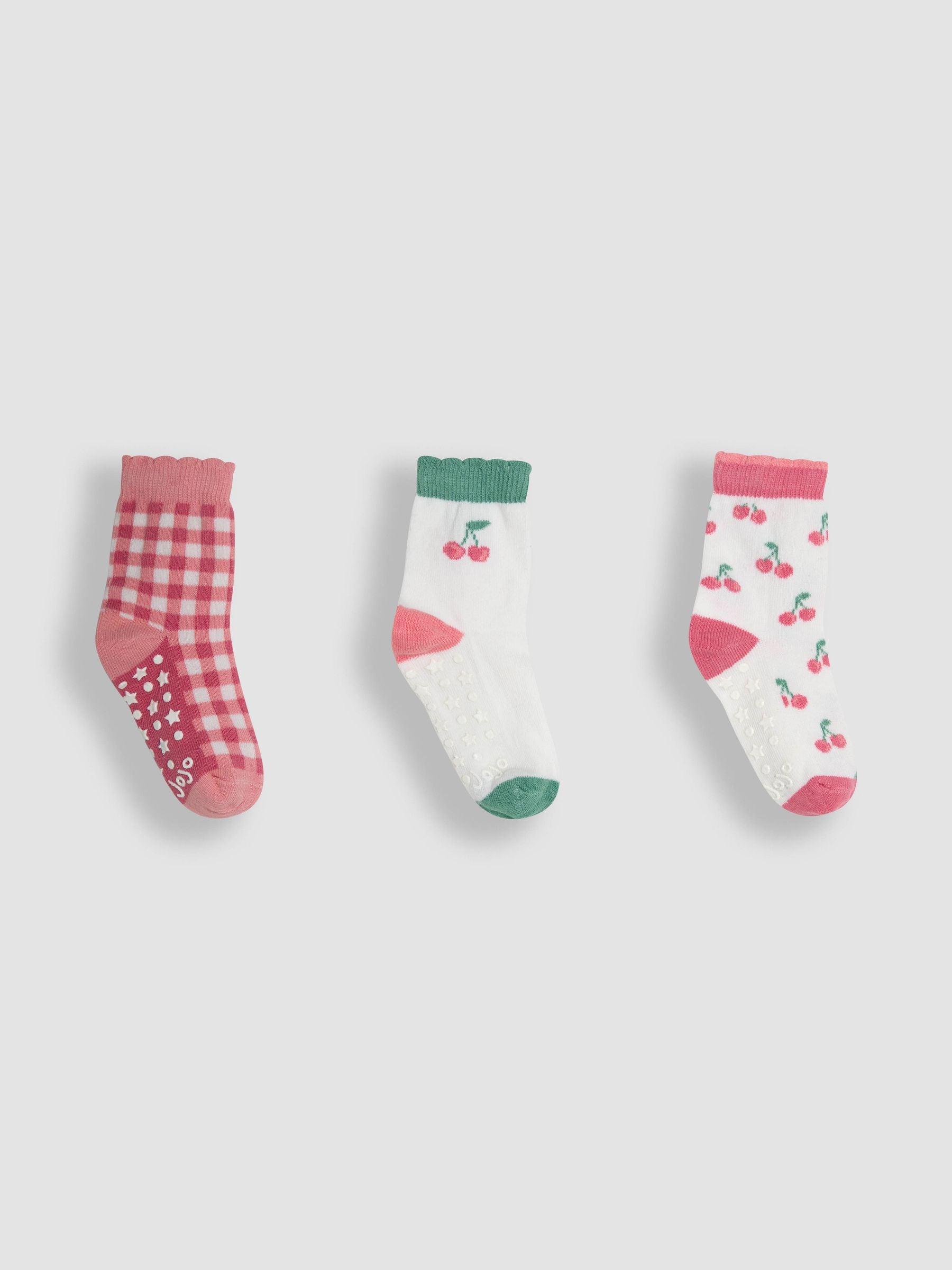 Pink 3-Pack Printed Socks 2-4 Yrs