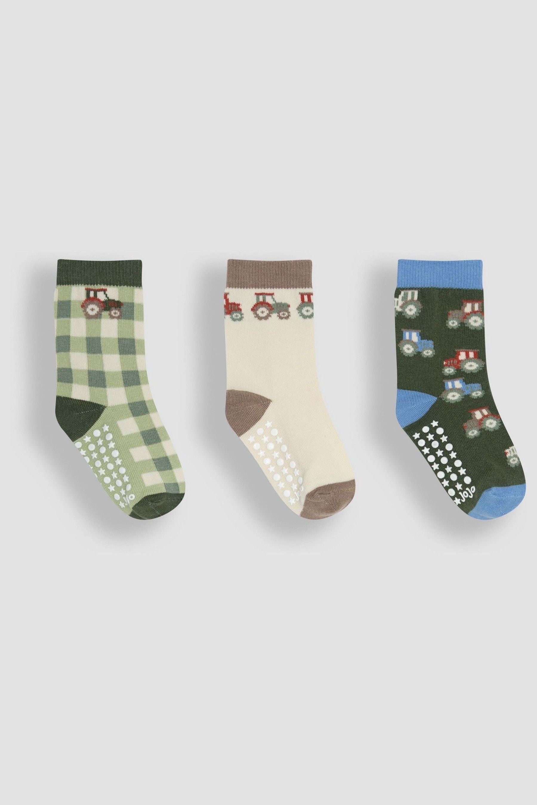 Neutral Printed Socks 3 Pack 2-4 Yrs