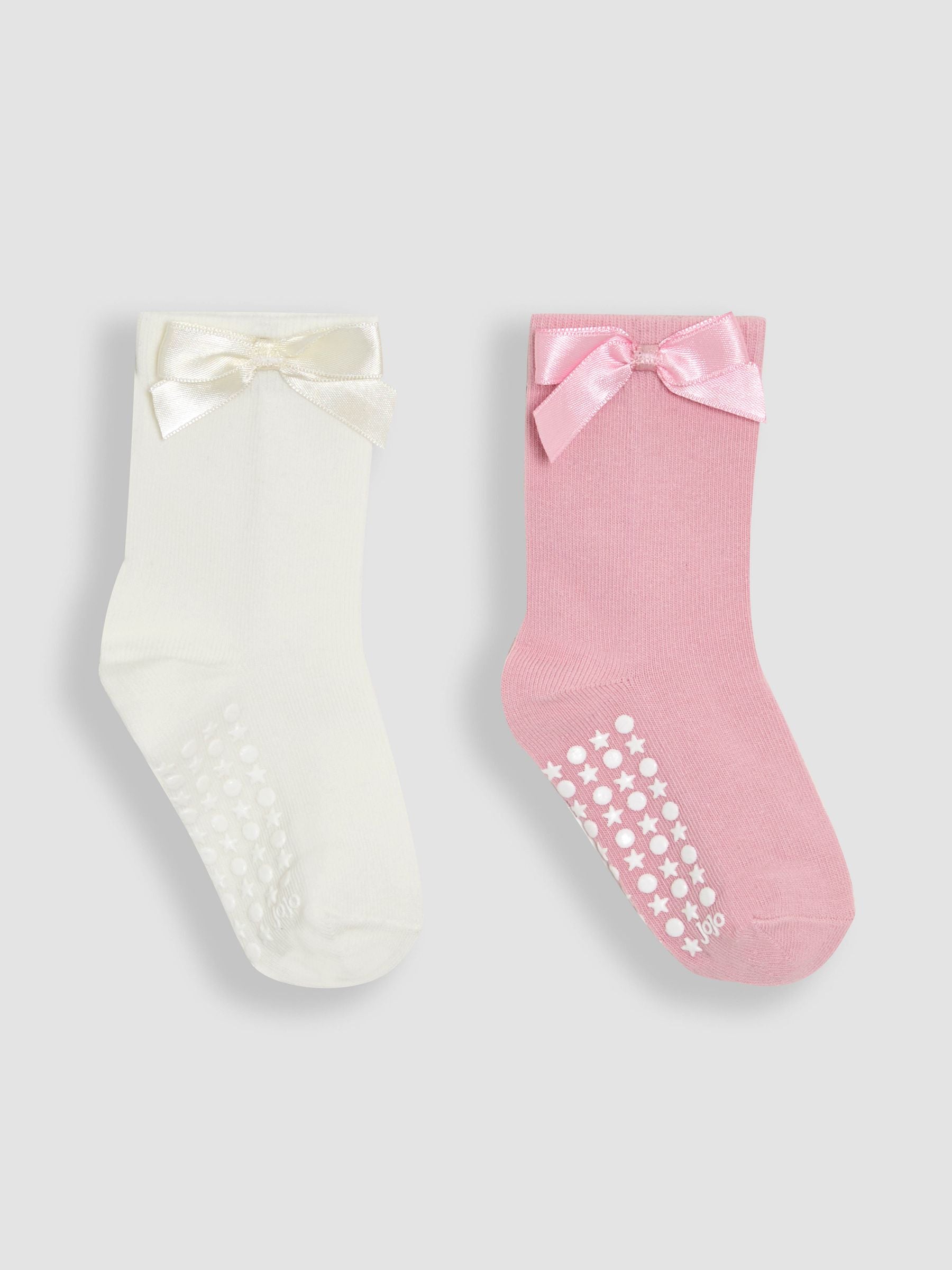 Pink Bow Socks 2 Pack 2-4 Yrs