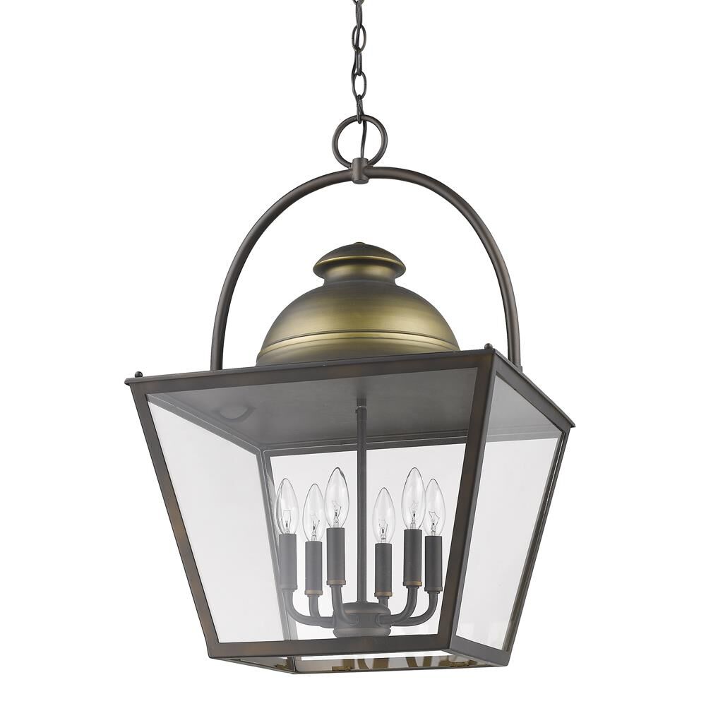 Acclaim Lighting Savannah 18 Inch Cage Pendant Savannah - IN11366ORB - Early American