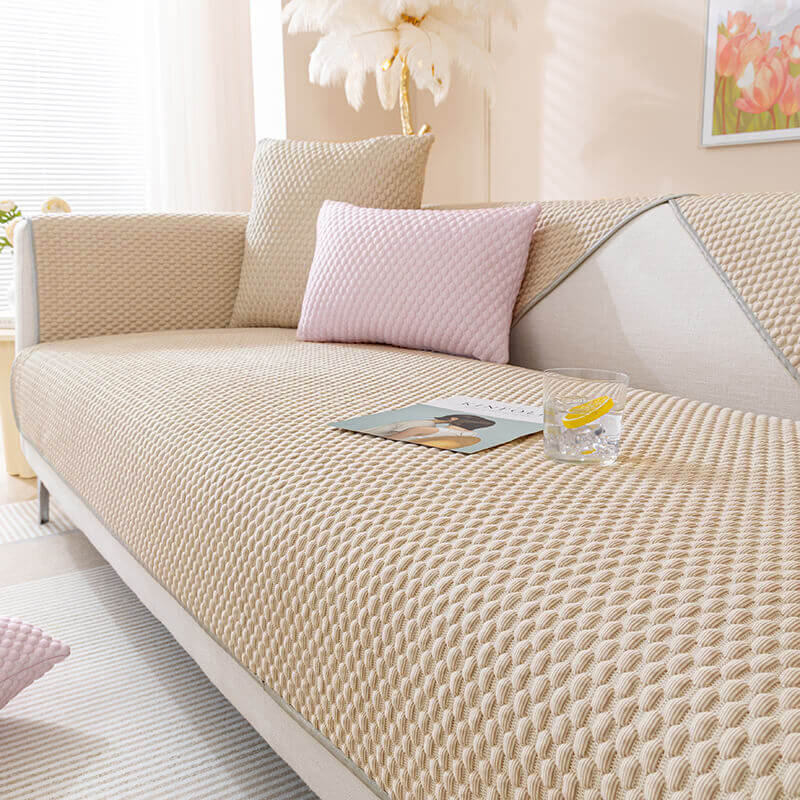 Multifunctional Cooling Waterproof Furniture Protector Sectional Couch Cover, Light Coffee - 35.4*63 in(1 pc)