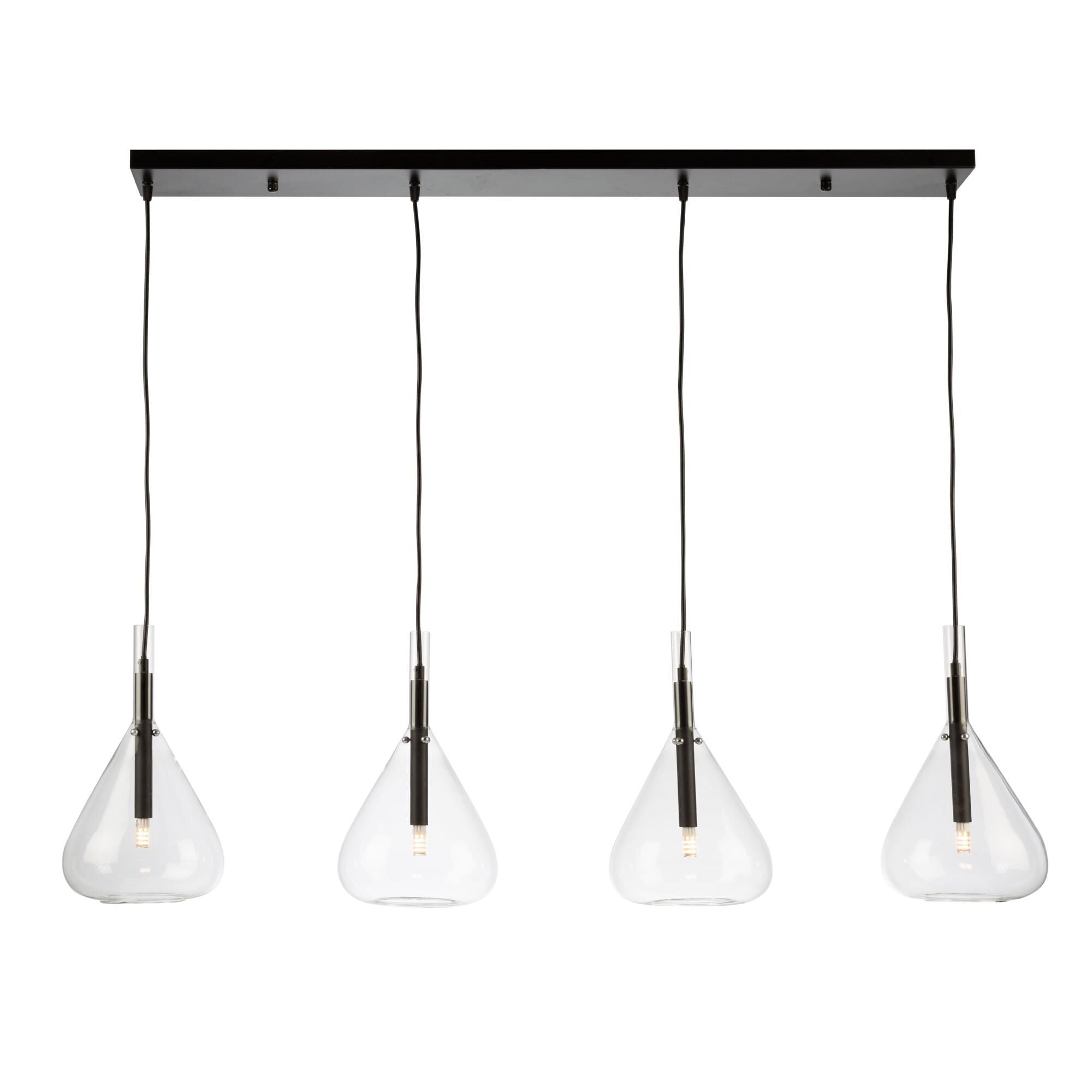 Artcraft Conic 47 Inch 4 Light Linear Suspension Light Conic - AC11164BK - Modern Contemporary
