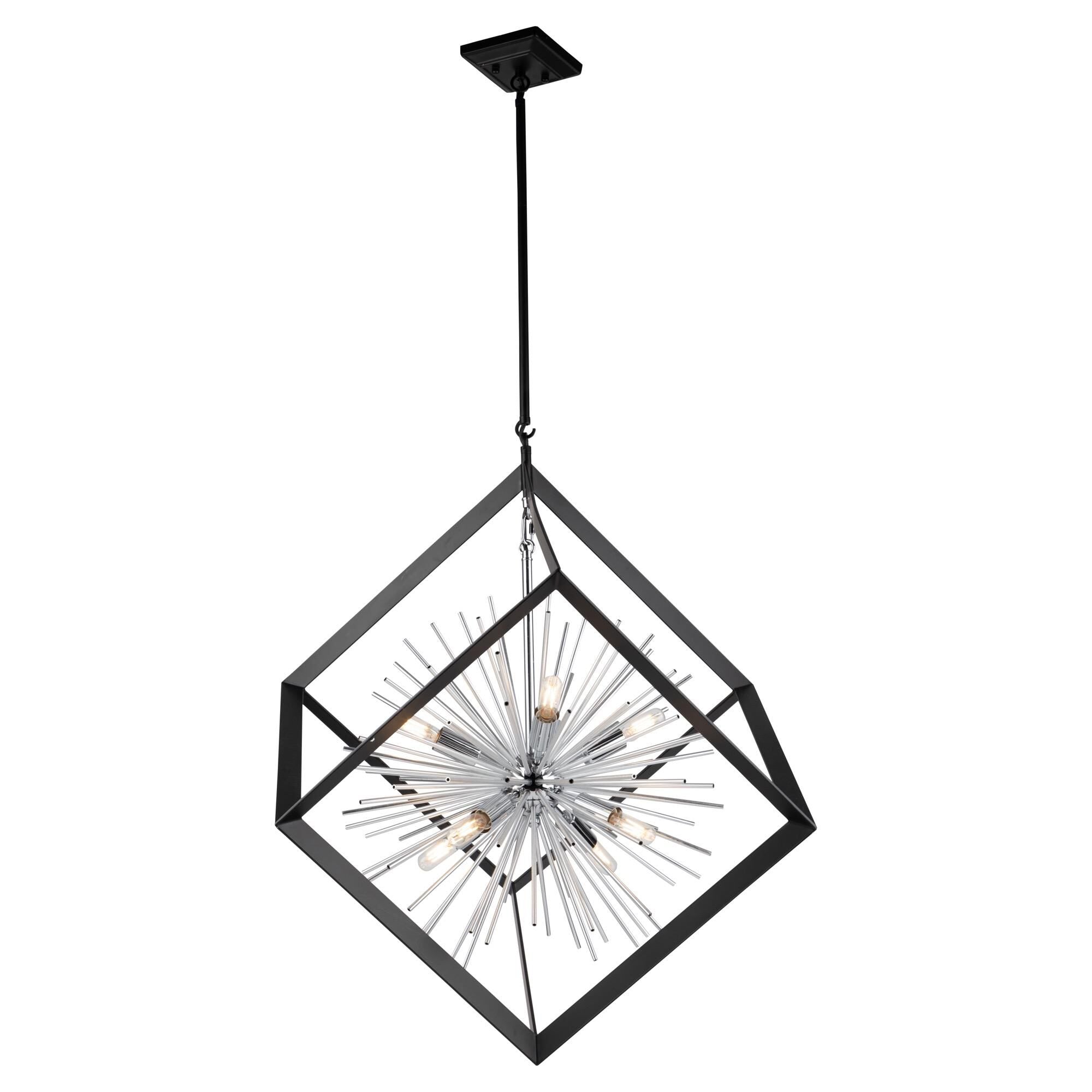 Artcraft Sunburst 31 Inch Cage Pendant Sunburst - AC11440CH - Whimsical
