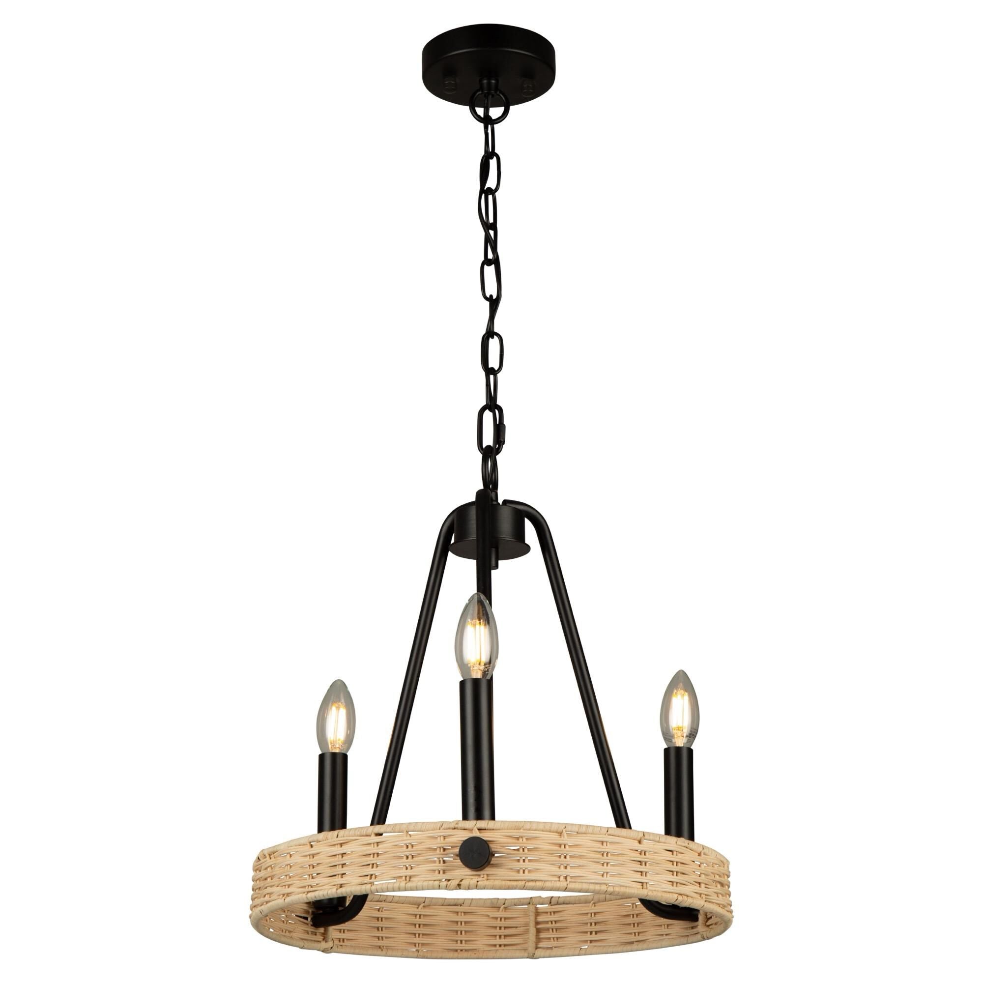 Artcraft Perris 16 Inch 3 Light Mini Chandelier Perris - AC11713BK - Modern Contemporary